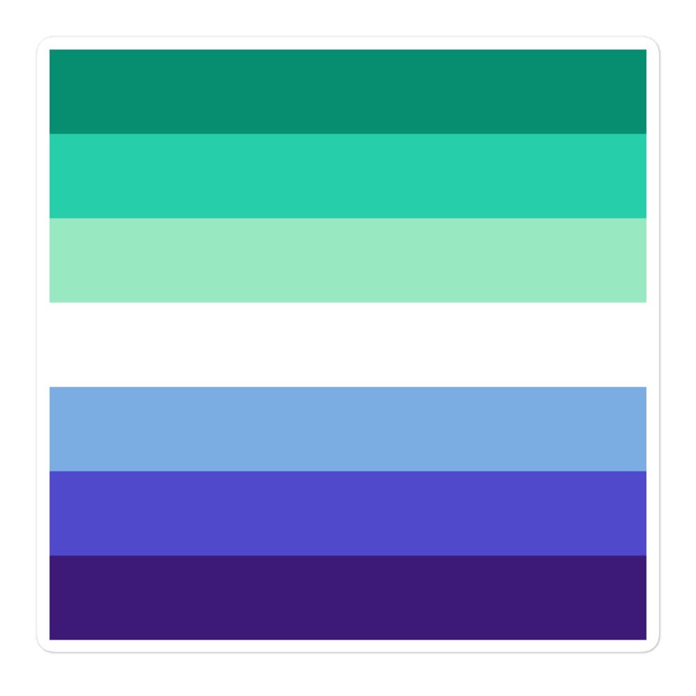 Gay (male) Pride Flag sticker — OutFront Kalamazoo