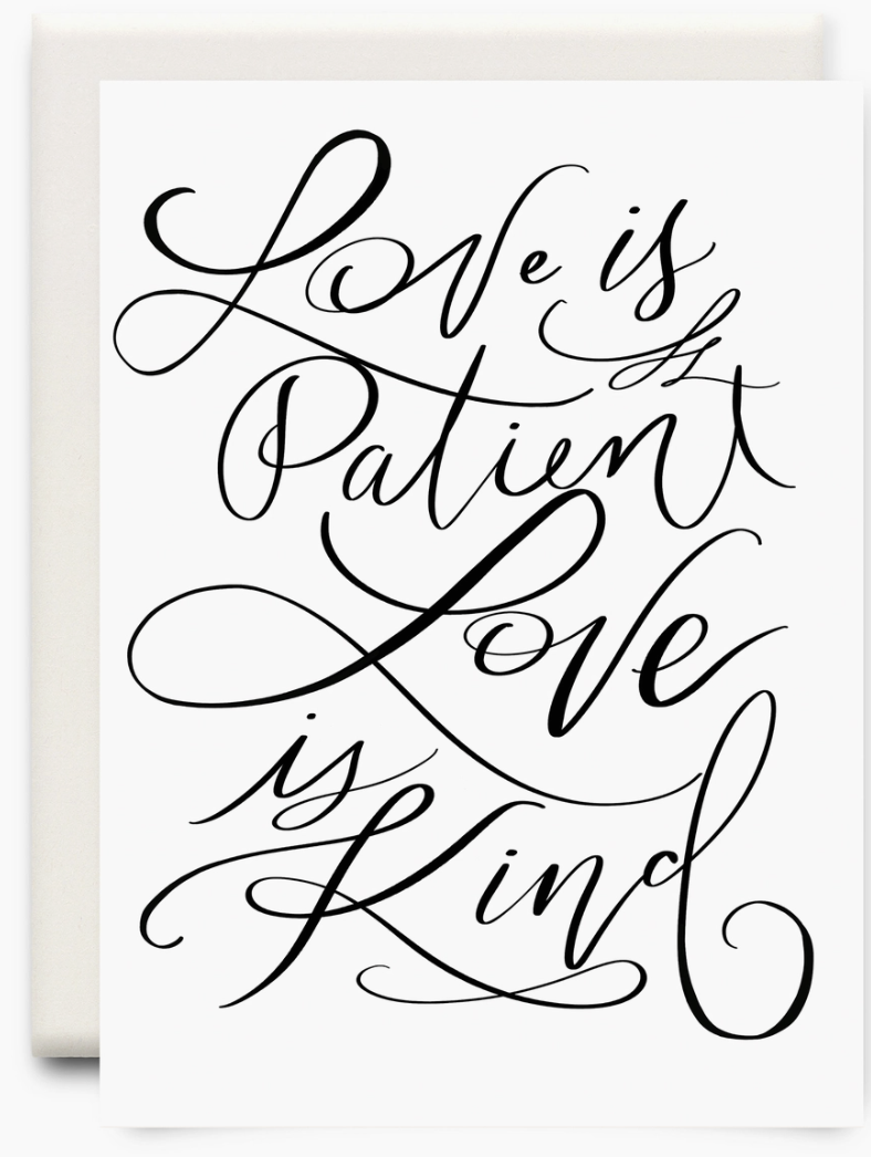 Love is Patient | Wedding Greeting Card.png