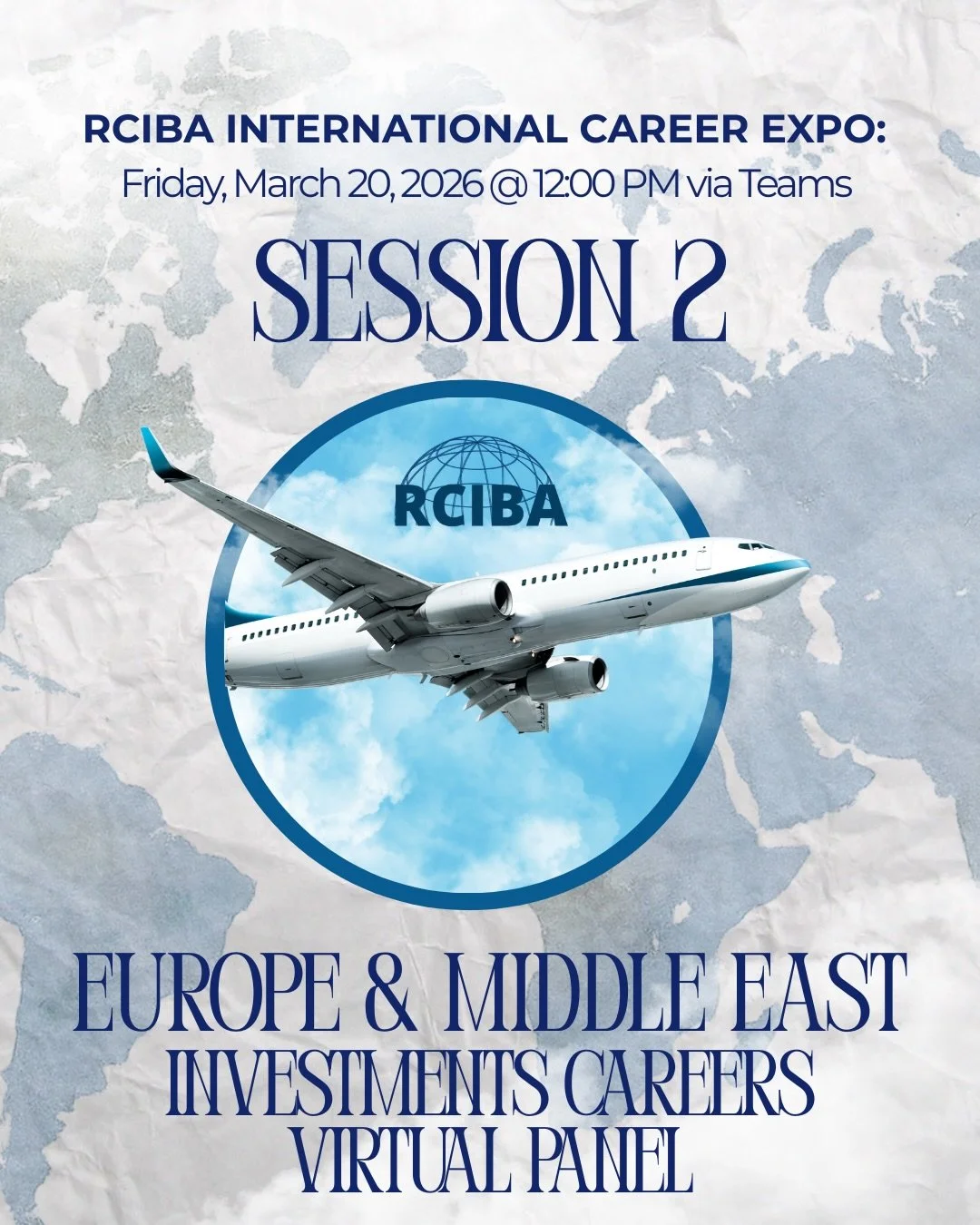 🌍 RCIBA International Career Expo &ndash; Session 2

Interested in building a career beyond North America? Join us for Session 2 of the RCIBA International Career Expo, where we explore career pathways across Europe and the Middle East.
Hear directl