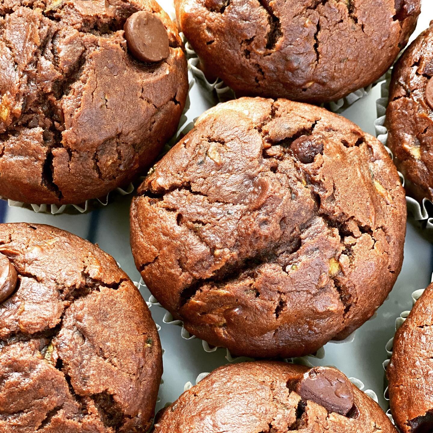 Double Chocolate Zucchini Muffins. #healthykidscook #chefali #zucchinimuffins