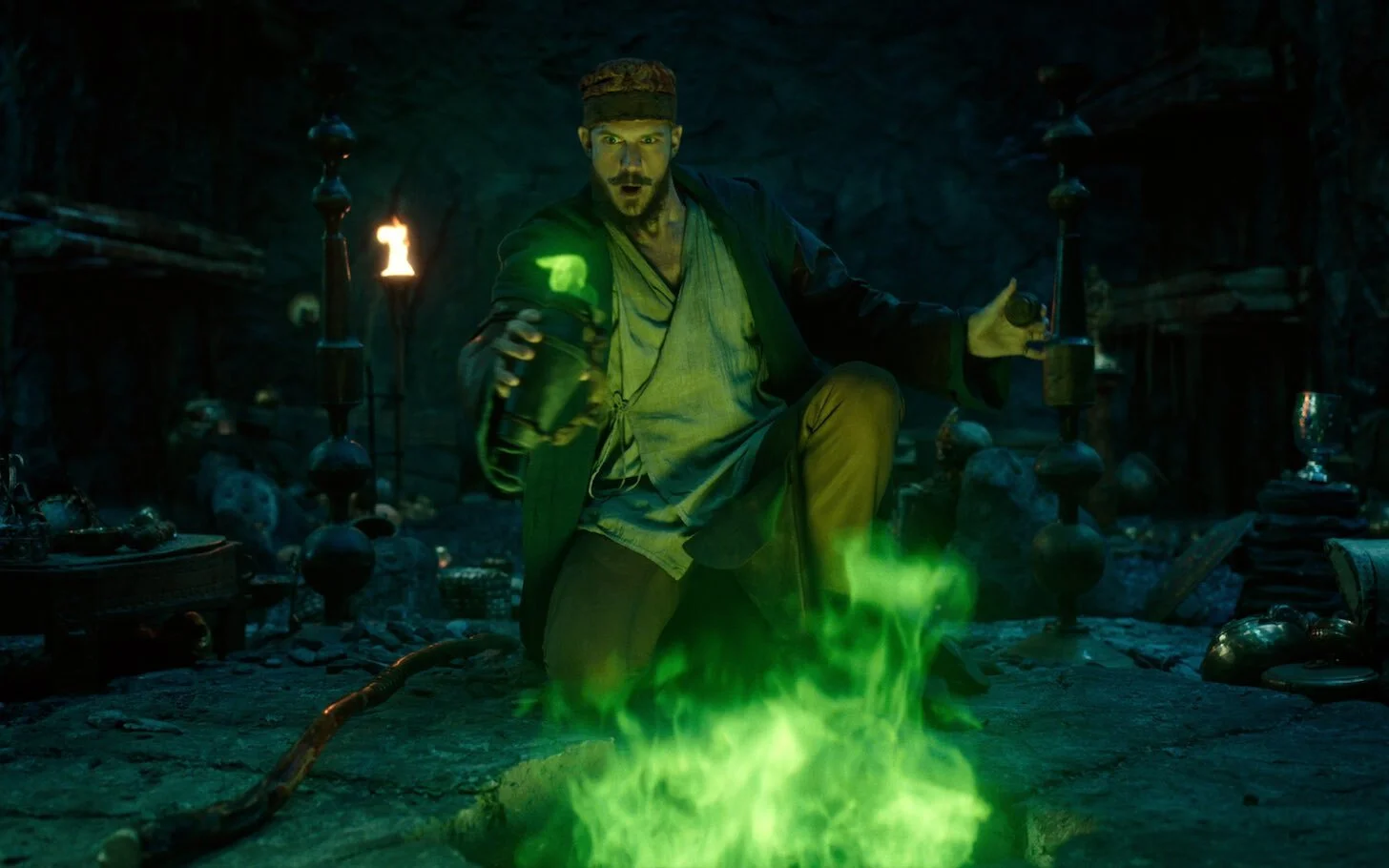 Gustaf Skarsgard as "Merlin"