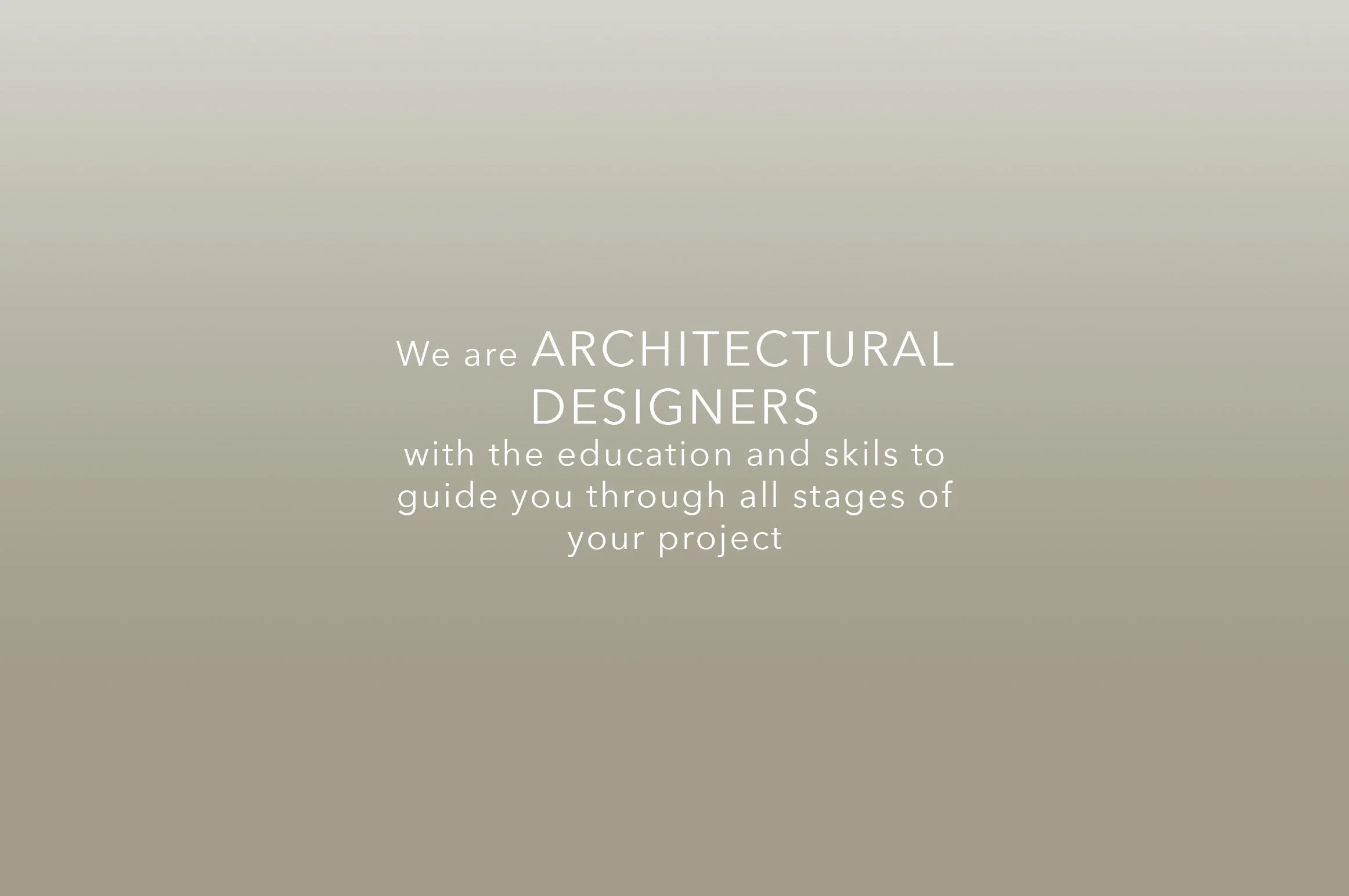 Text on a beige background indicating a focus on architectural design education and professional guidance.
