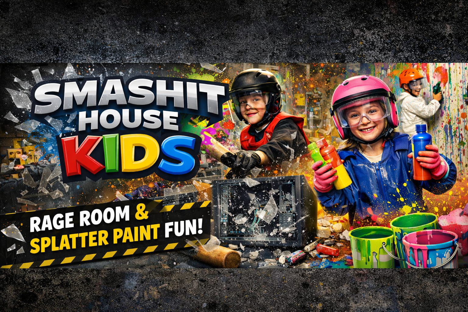 Smashit House Kids Near Fort Lauderdale | Smash &amp; Splatter Experience for Kids (Ages 8–13)