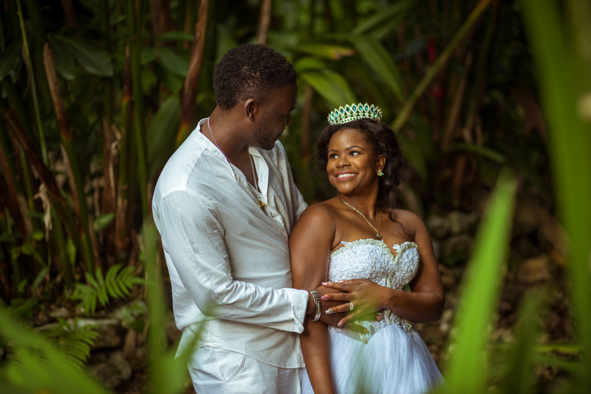 bride and groom trash the dress konoko falls ocho rios Jamaica