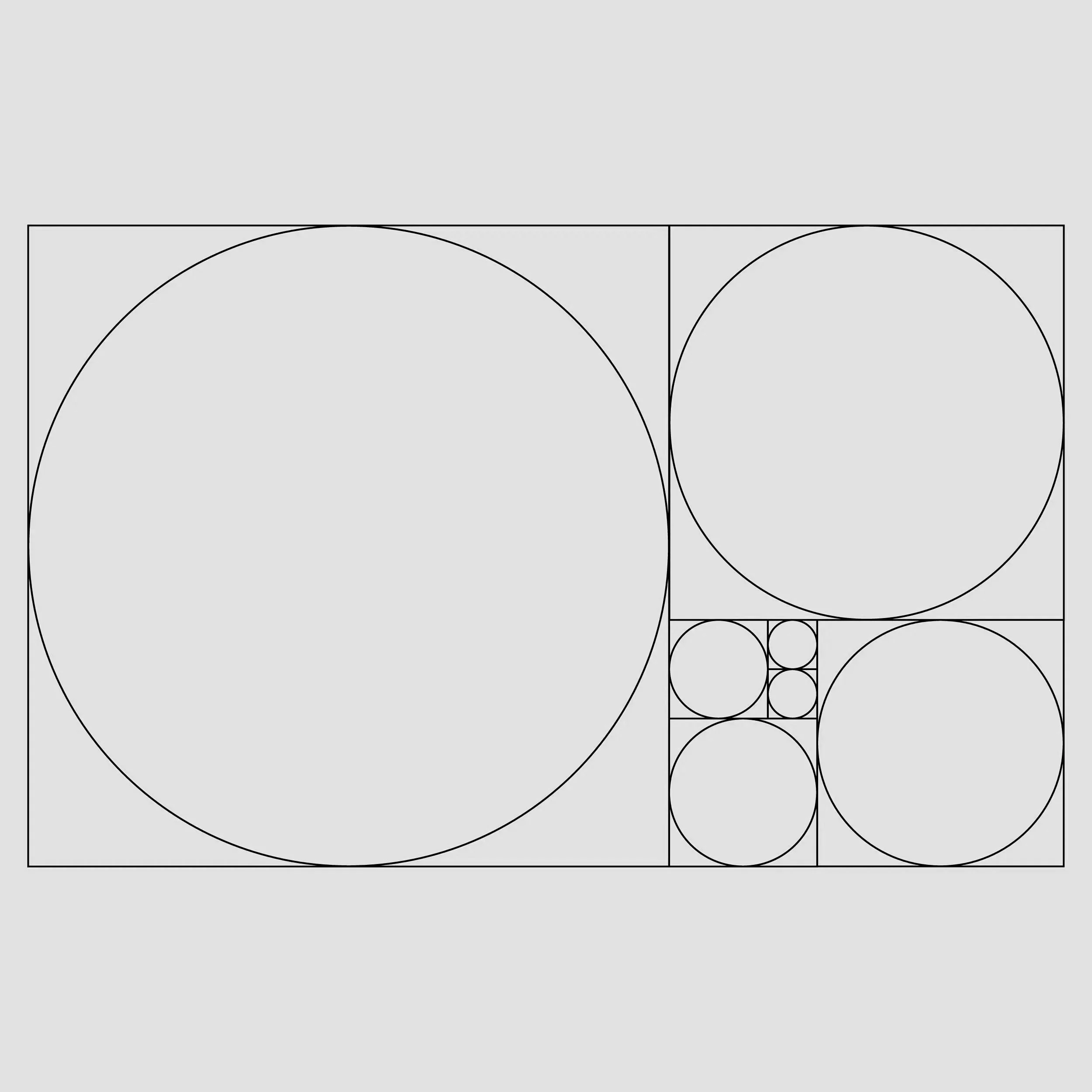 Geometric composition illustrating proportion, rhythm, and pattern as a visual parallel to music and design for Gabriel Messuti
