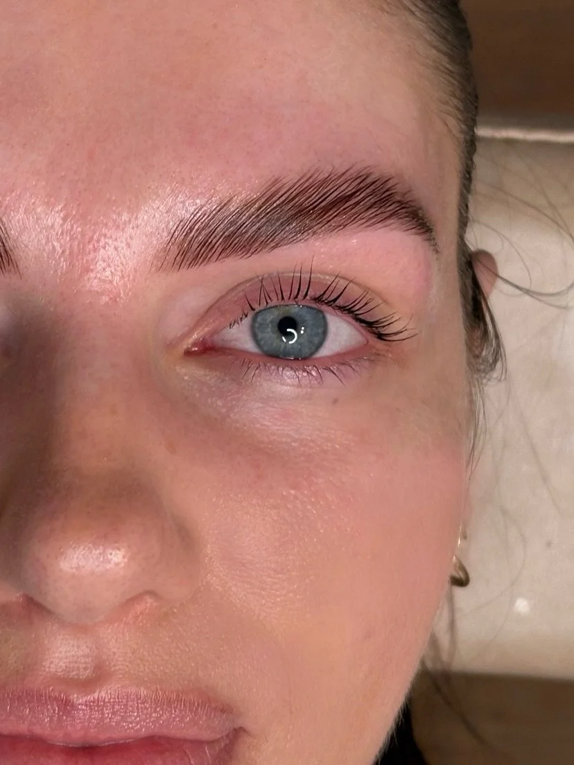 Lash and brow perfection. The YUMI Lash Lift and tint give your lashes a natural curl and nourishment, while brow lamination adds shape and fullness for a soft, refined finish.

Swipe to see the before and the difference a professional lift and lamin