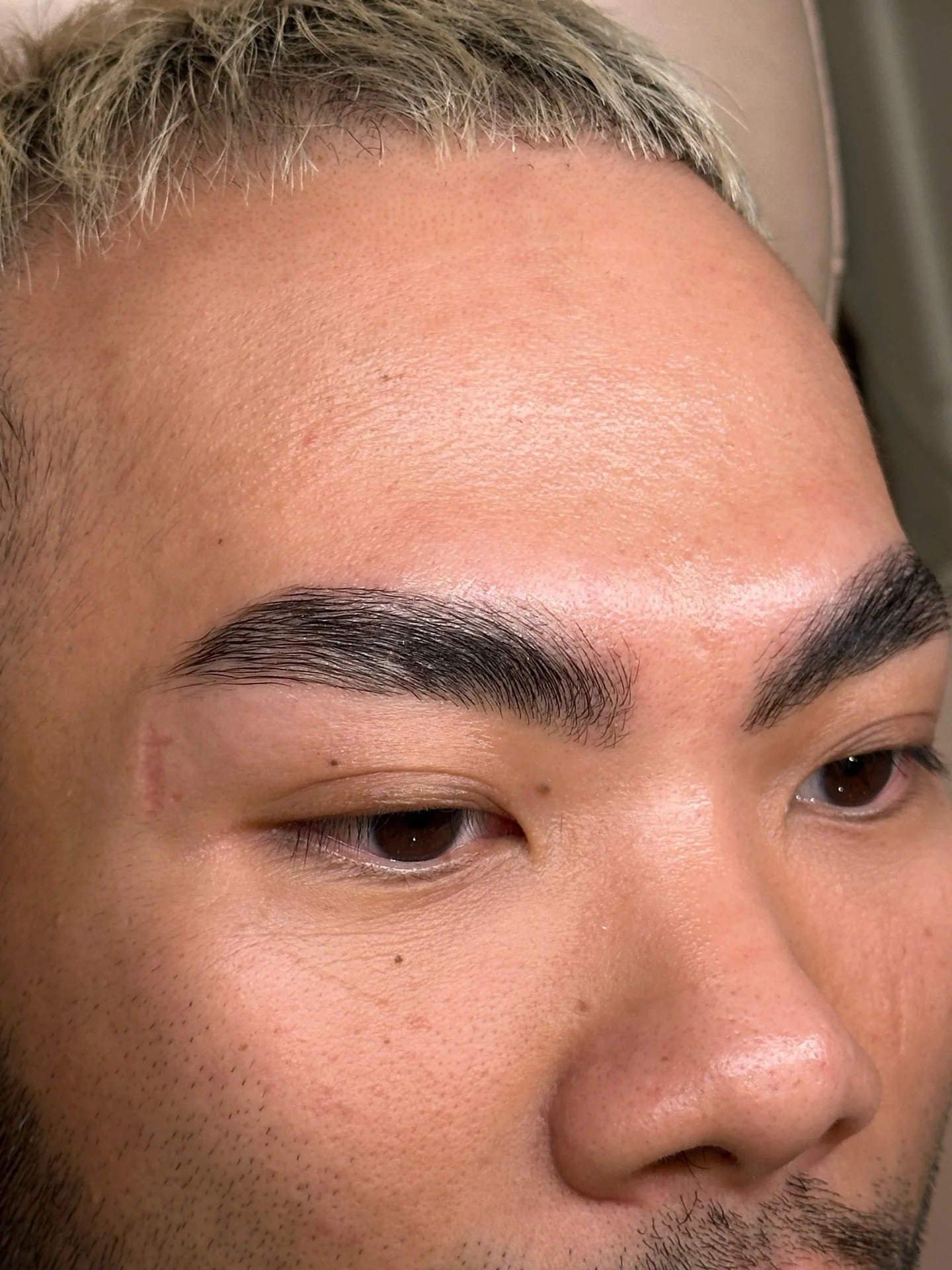 Danny&rsquo;s brows after a full lamination and shape with Jess. Every appointment begins with a tailored consultation to assess your features and choose the right approach. The result here is fuller, smoother and completely refined. A simple treatme