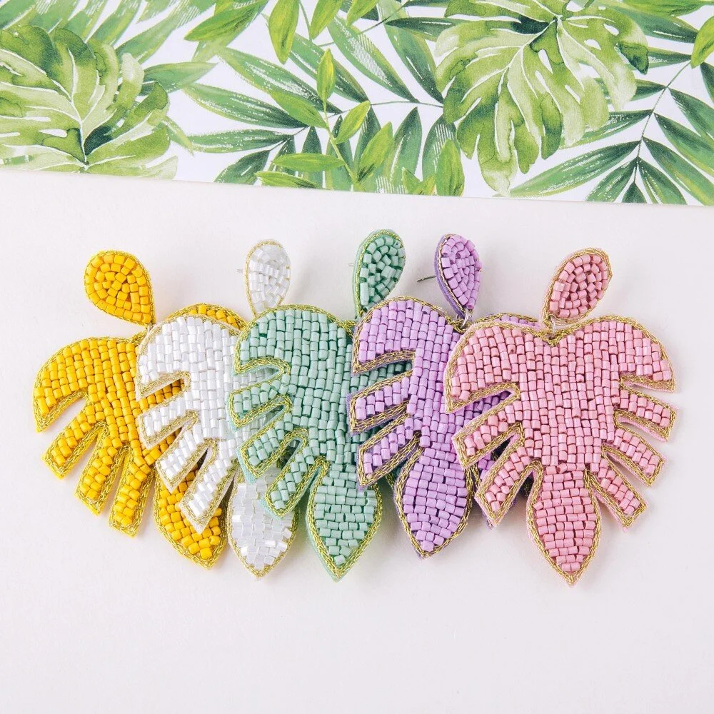 Beaded Palm Leaf