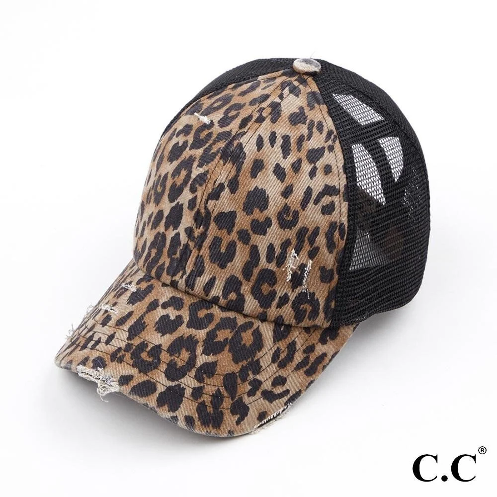 Criss-Cross PonyTail Mesh Cap