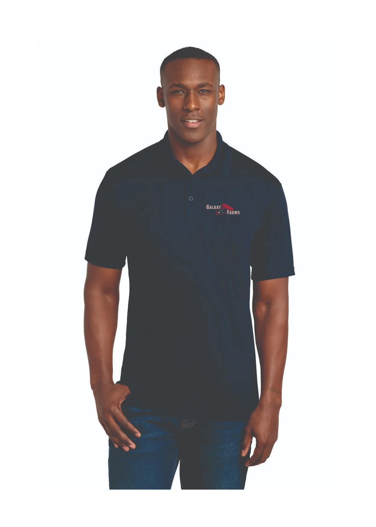 Galaxy Farms Navy Men's Dri-Fit Polo