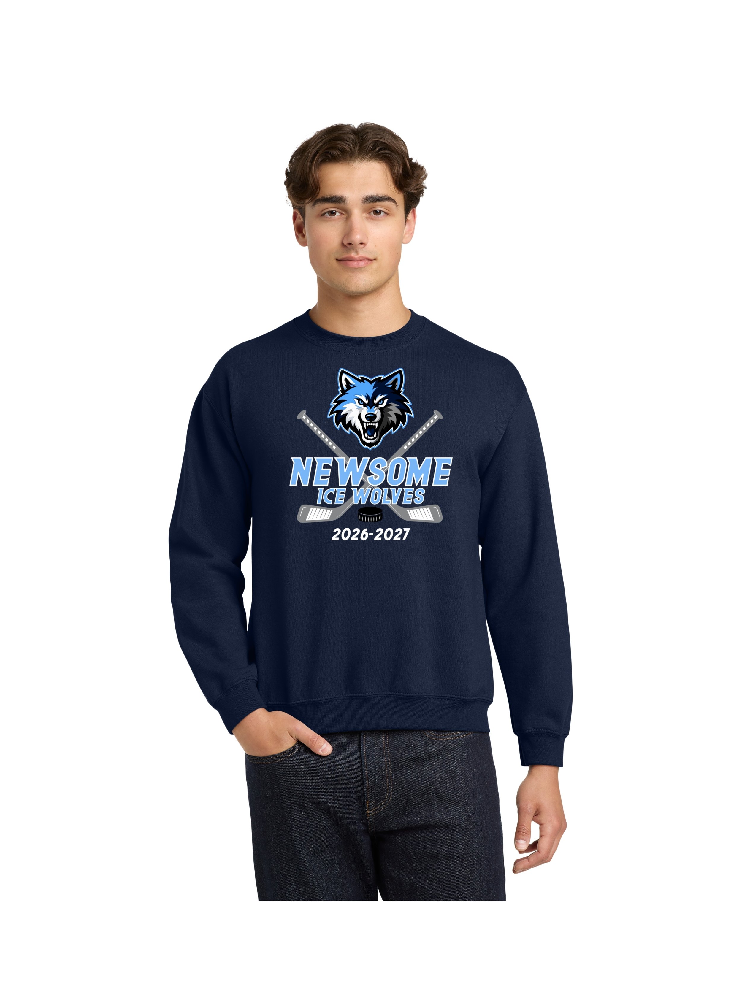 Newsome Hockey Heavy Blend Crewneck - Design 2