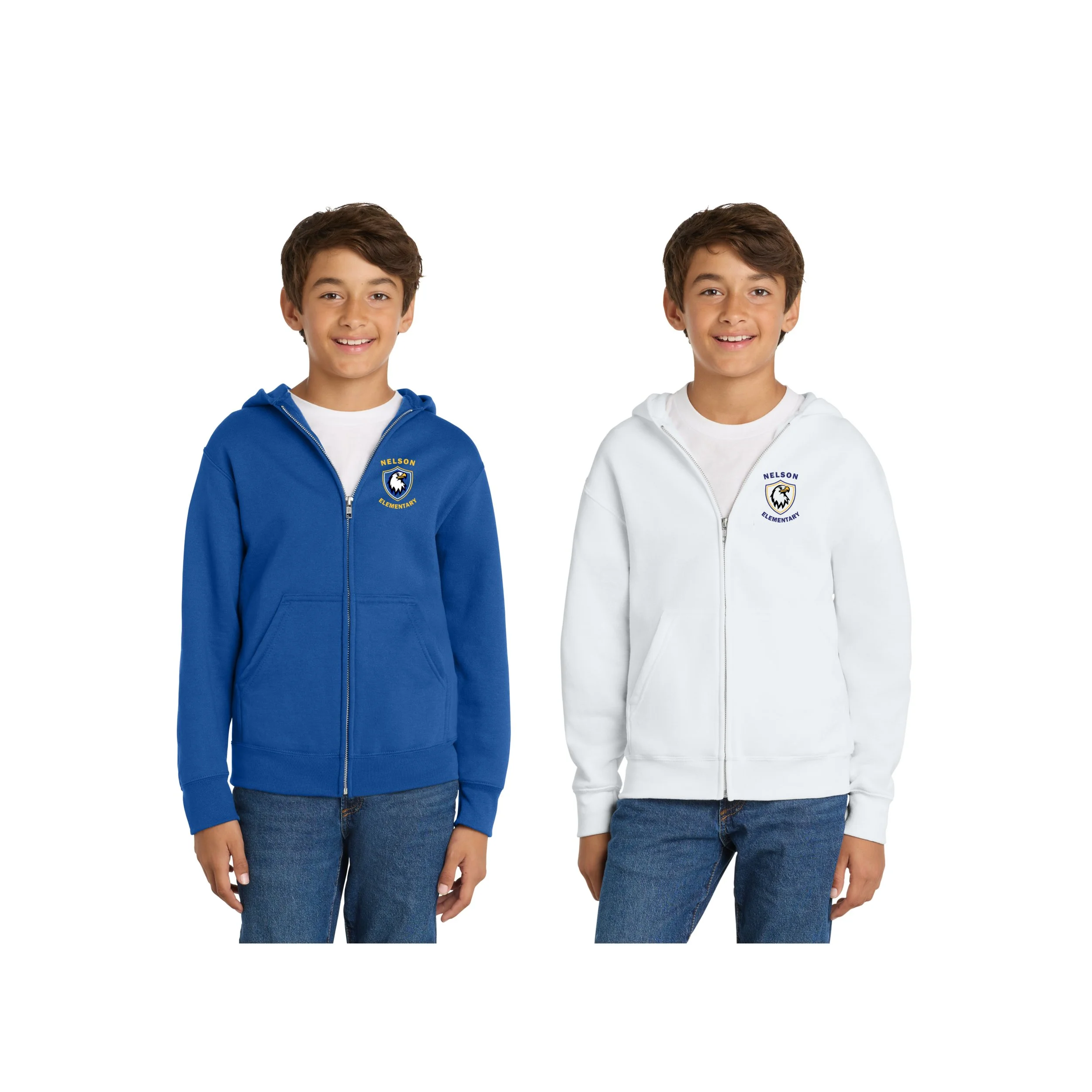 Nelson Elementary Unisex Cotton/Poly Blend Full-Zip Hoodie