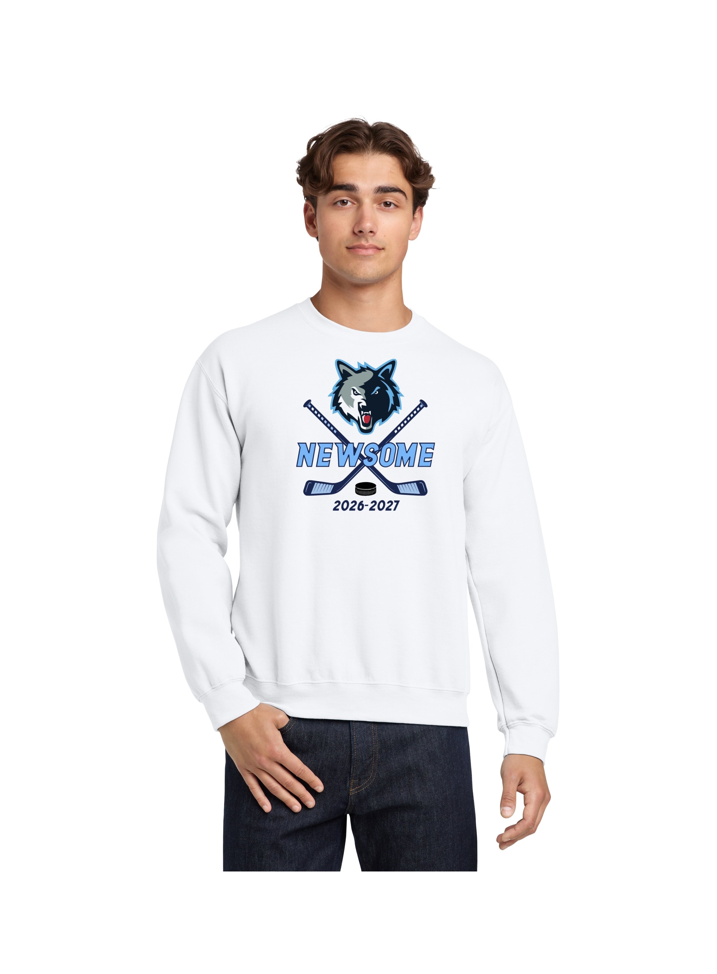 Newsome Hockey Heavy Blend Crewneck - Design 2
