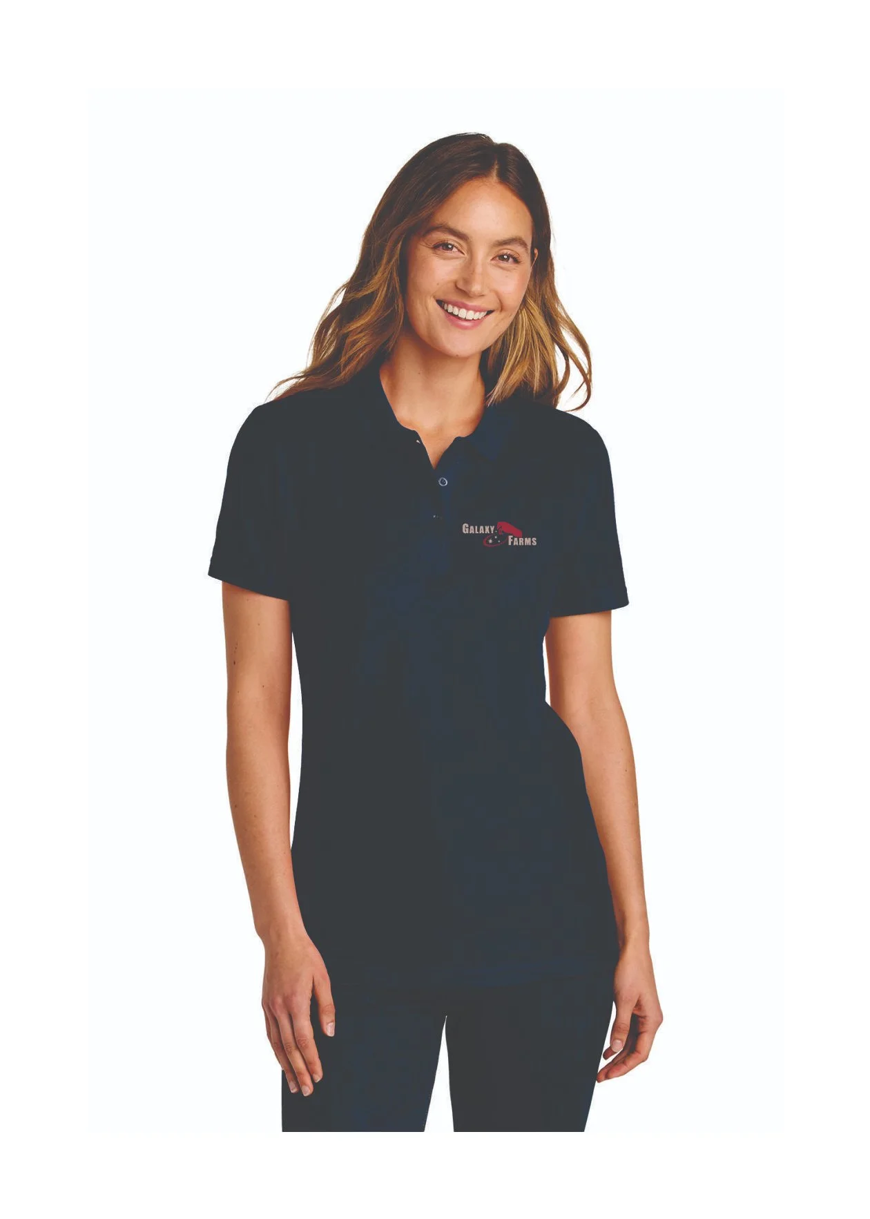 Galaxy Farms Navy Women's Cotton Polo