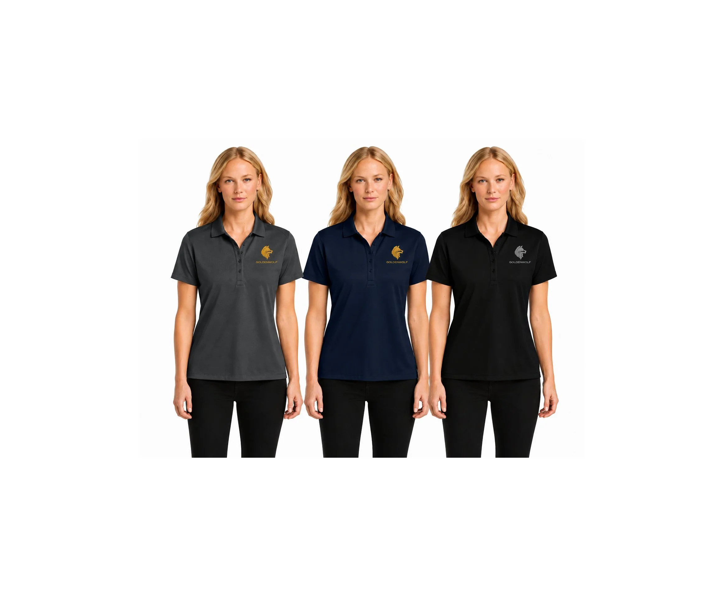 GoldenWolf Port Authority Women's Wearever Performance Pique Polo