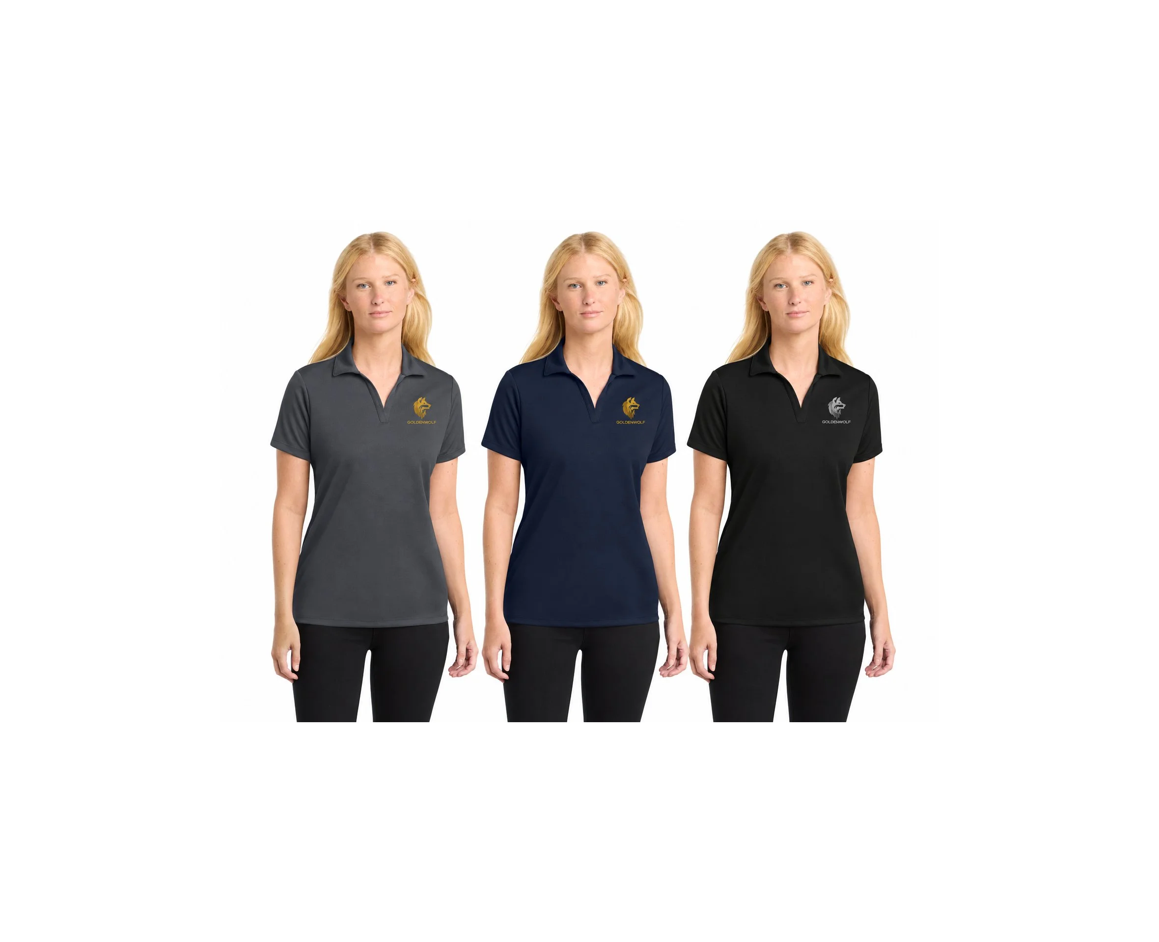 GoldenWolf Sport-Tek Women's PosiCharge RacerMesh Polo