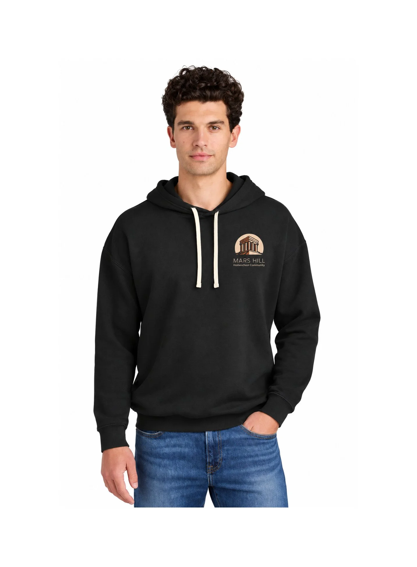 Mars Hill Adult Lightweight Cotton Hooded Sweatshirt