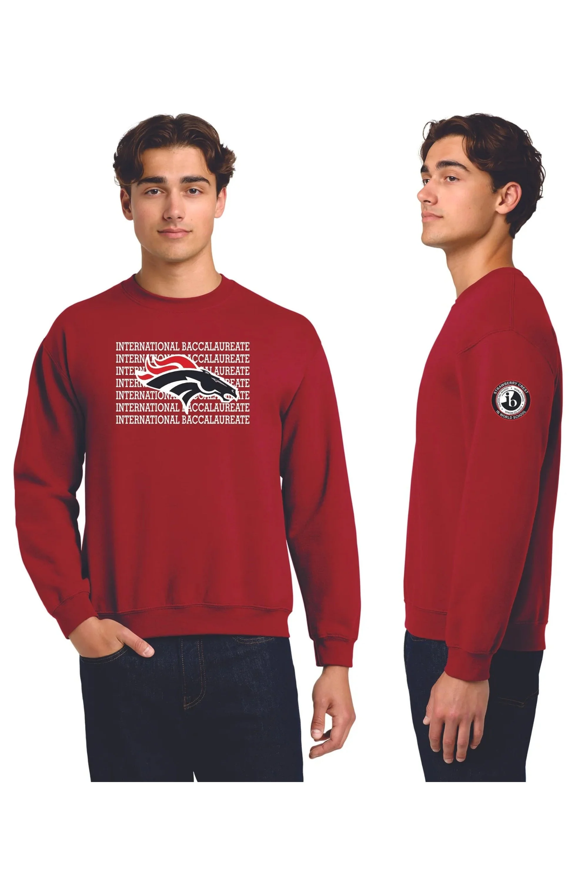 Strawberry Crest IB Heavy Blend Crewneck - Design 1