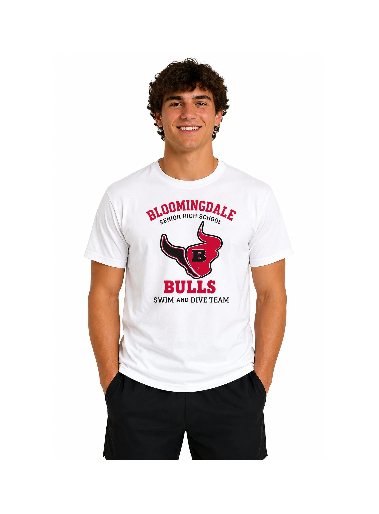 Bloomingdale Swim and Dive White Cotton Tee