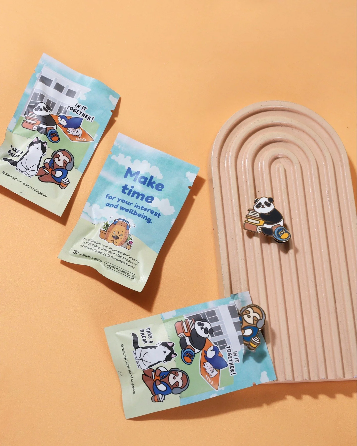 Custom Enamel Pins are the perfect micro-merch to build macro engagement! 🎒✨ Check out these collectible wellness pins designed for NUS&mdash;complete with bespoke, vibrant backing pouches that instantly elevate the unboxing experience. Whether it's