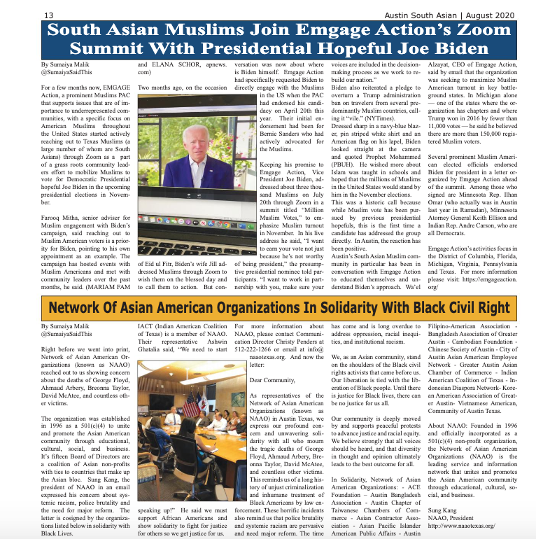 Aug. 2020 - Elections, Asian American