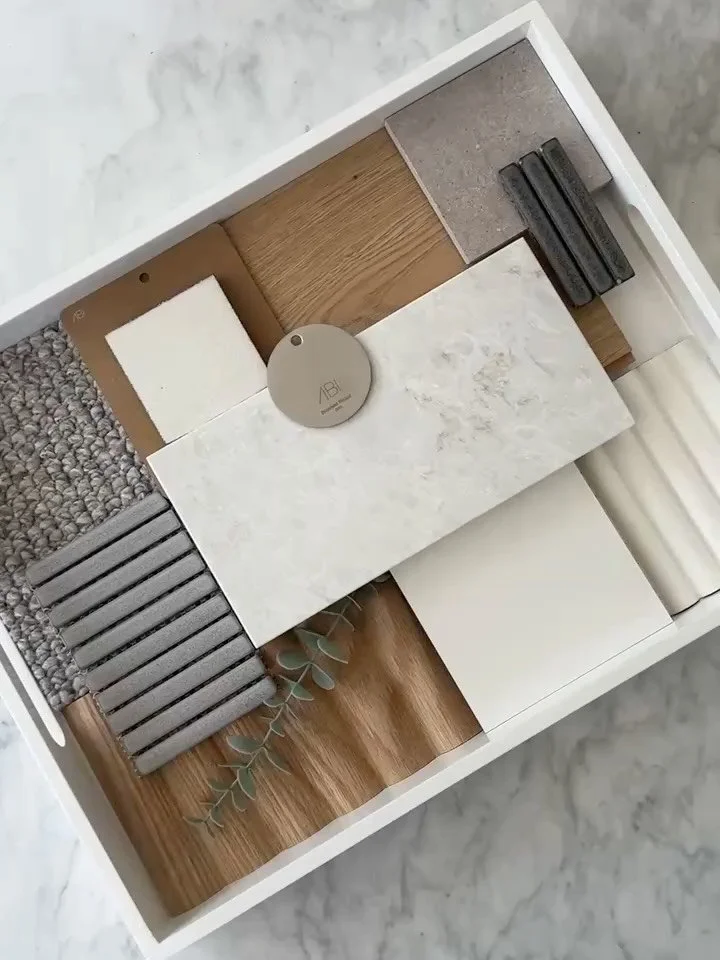 HEATHMONT HOME coming to life ✨ 

Our clients brief was to incorporate soft warm greys throughout with a contemporary feel running through every room. We&rsquo;ve chosen to specify a stunning soft grey floor tile to the wet areas which will sit so be