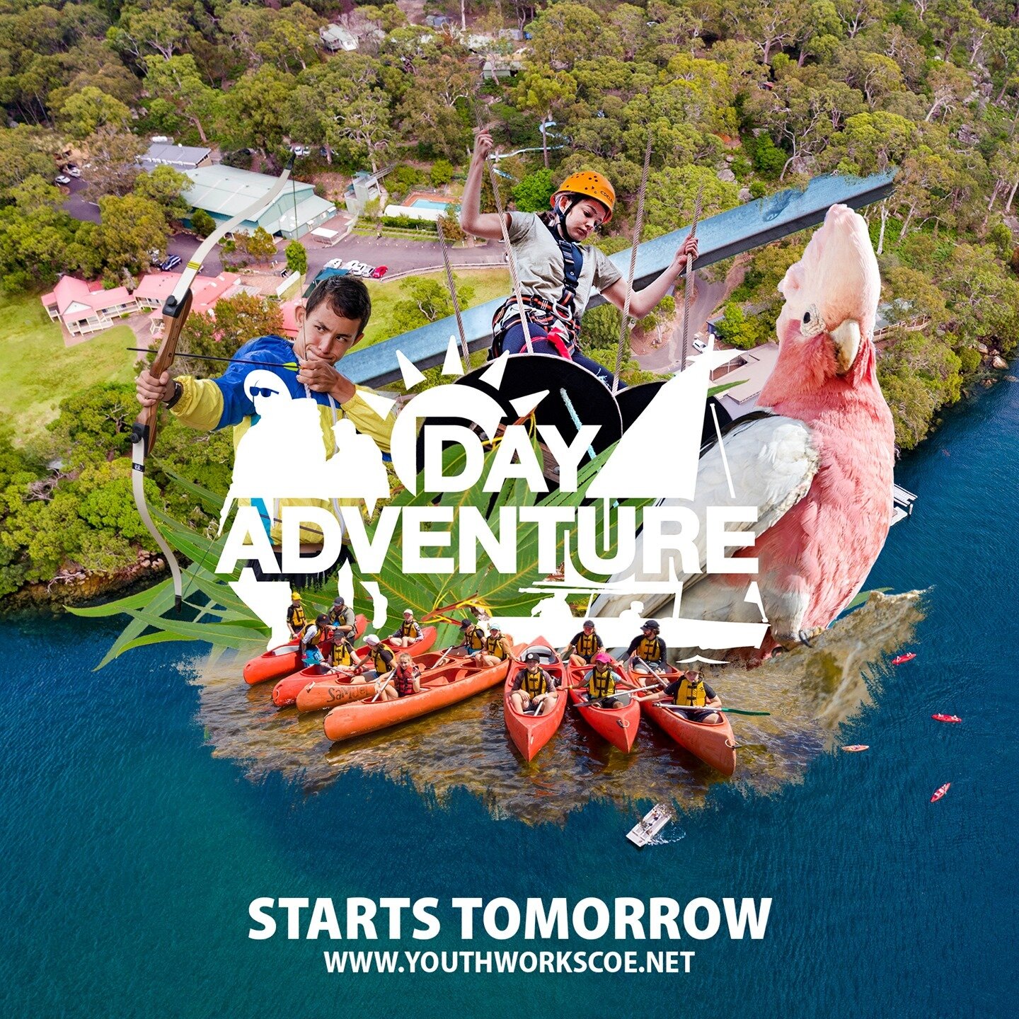 We are so excited to kick off our Day adventures tomorrow as we start the Spring School Holidays! If you'd like to get outdoors for an entire day down at our Port Hacking Conference centre, it's not too late to book! We have unique adventures on each