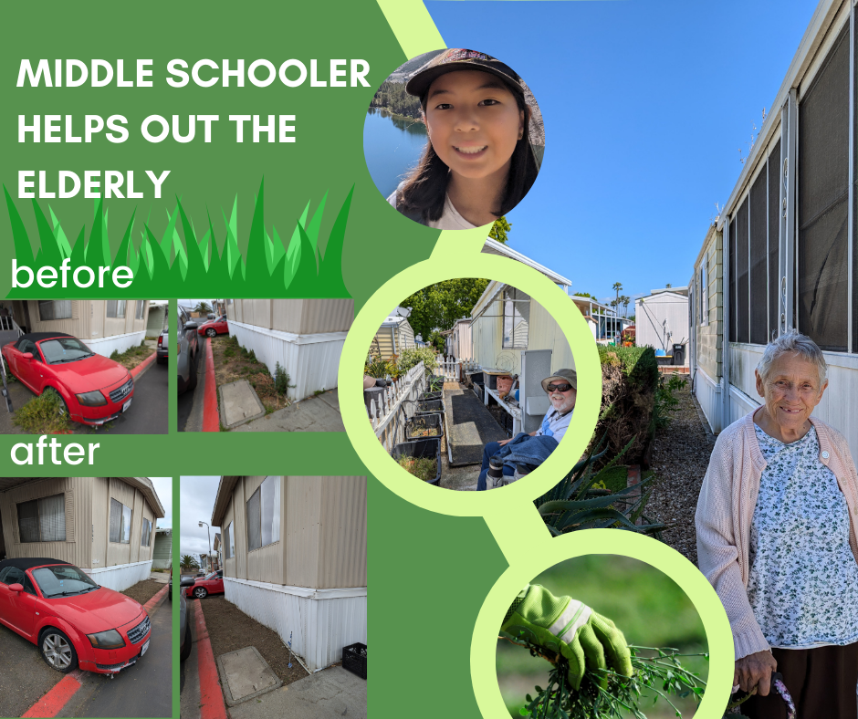 Middle Schooler Helps out Elderly