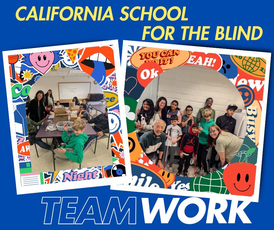 Students at Fremont School for the Blind Packs Hygiene Kits