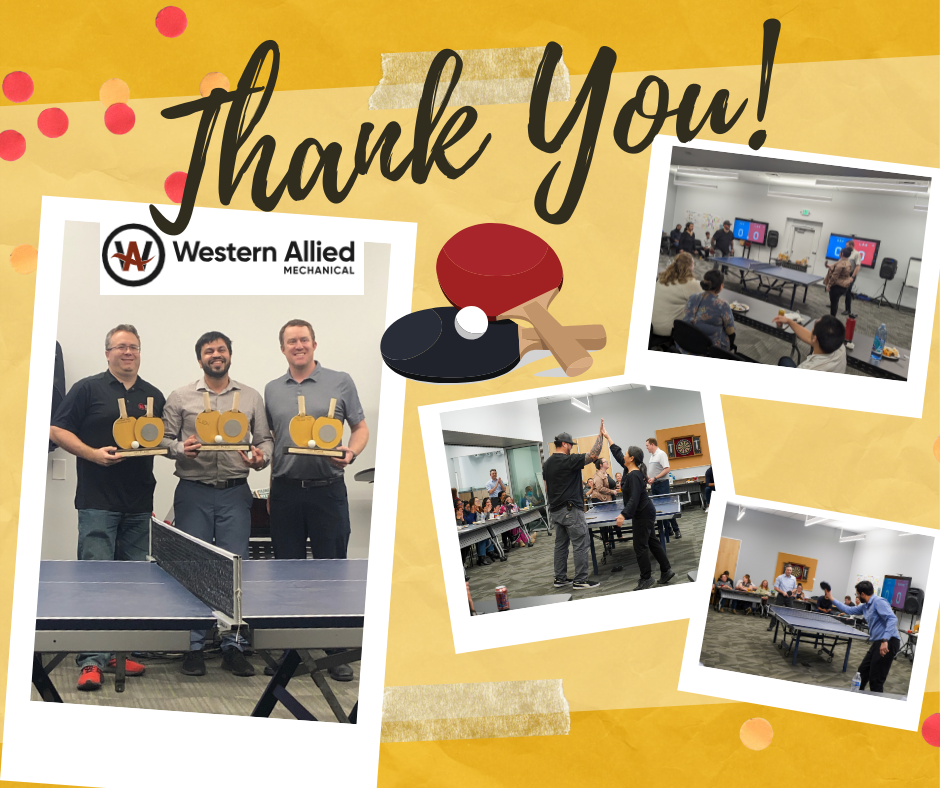 Ping Pong Fundraiser - Western Allied Mechanical