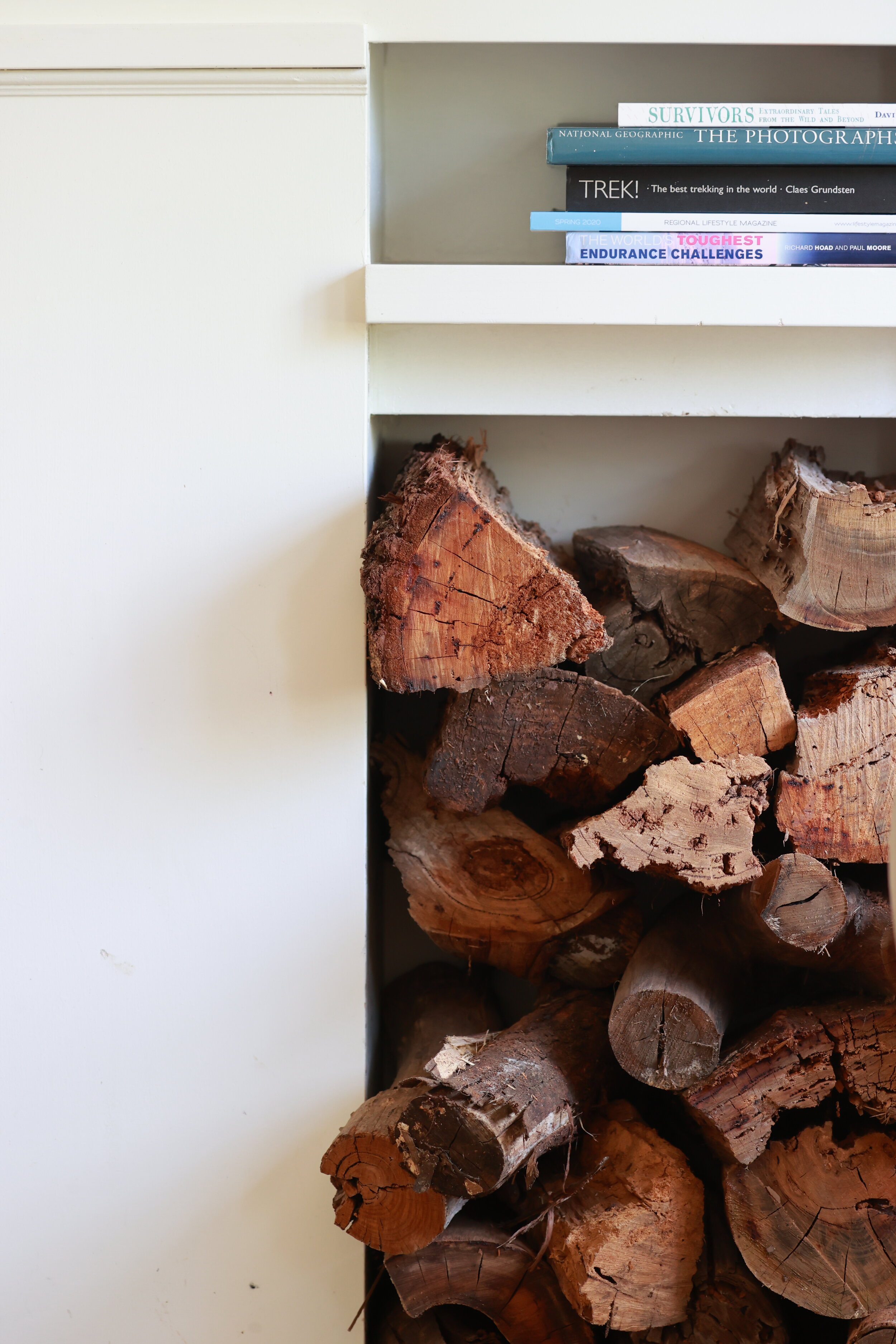 Log fires create intimate moments for connection with colleagues and clients