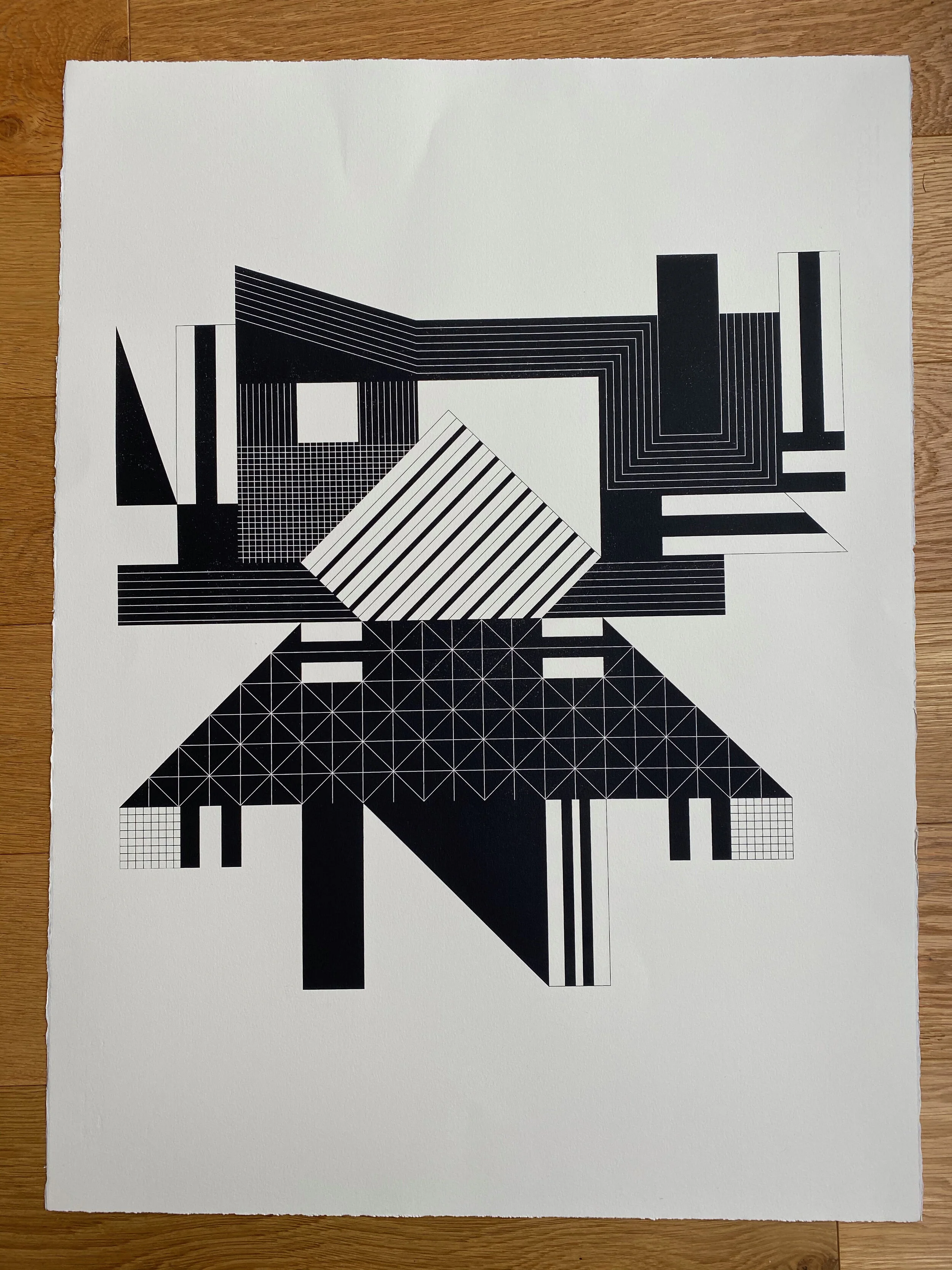 Ralphy, 76x57cm screen print on Somerset 300gsm, 2020