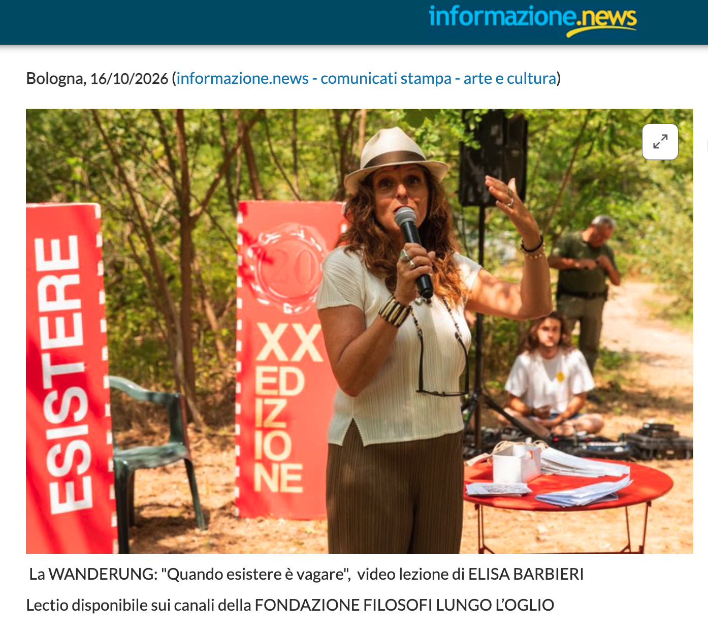 WANDERUNG: QUANDO ESISERE È VAGARE /// INFORMAZIONE NEWS /// 16_10_2026