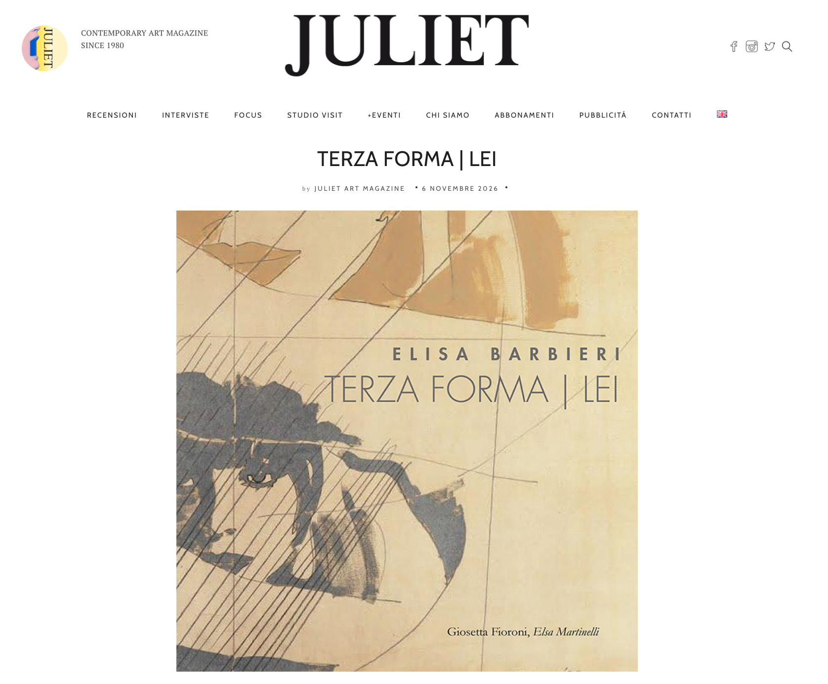 TERZA FORMA | LEI /// JULIET ART MAGAZINE