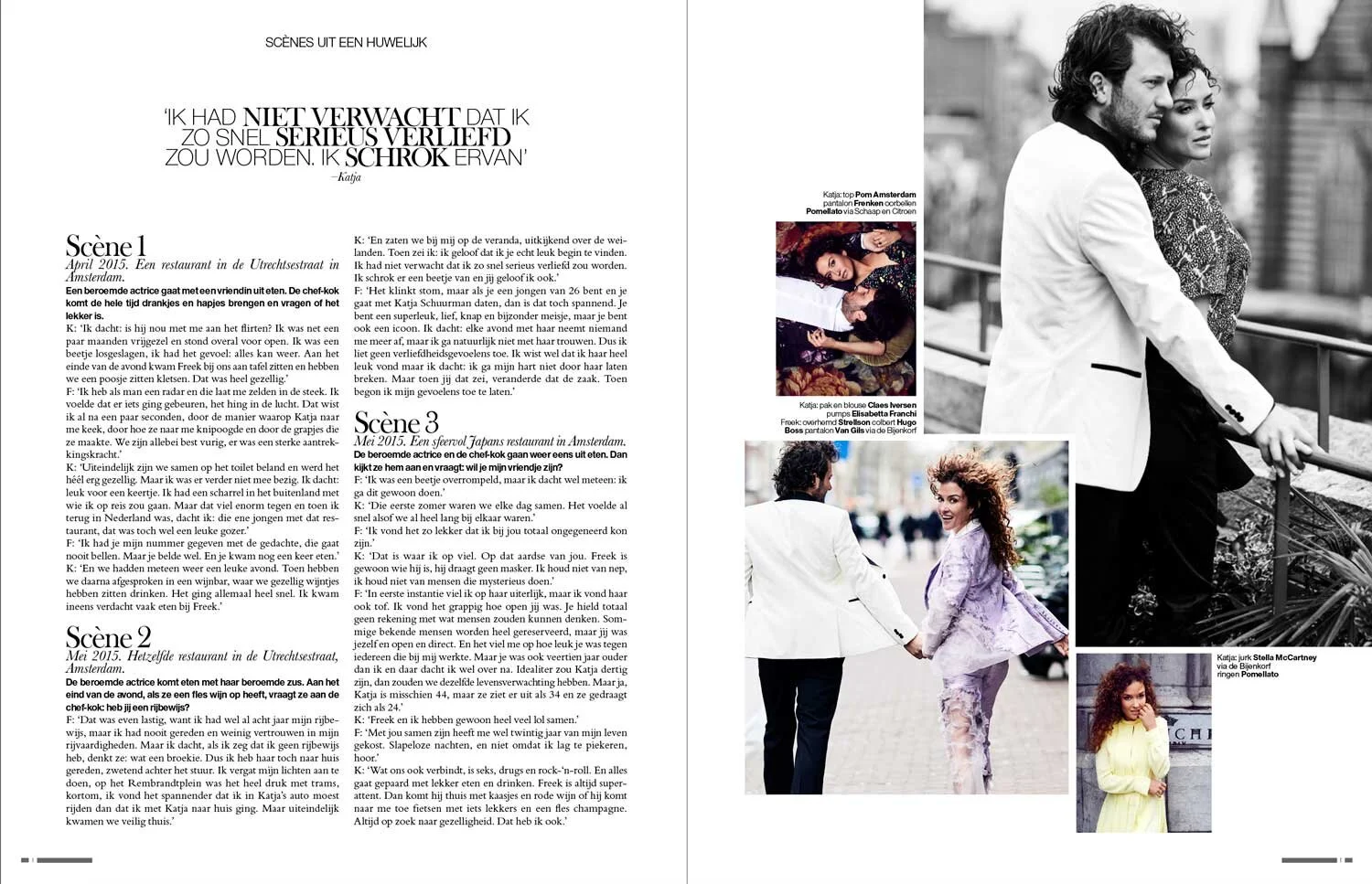 Art Direction for interview with Katja Schuurmans & Freek van Noortwijk 
Photography Stel Nagel
Styling Brigitte Kramer