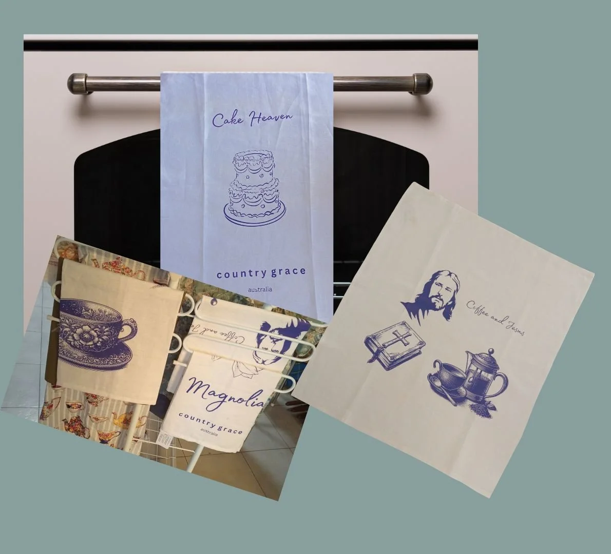 Pure Premium Linen Kitchen Towels -  The White Linen Collection - Several Designs available - Large