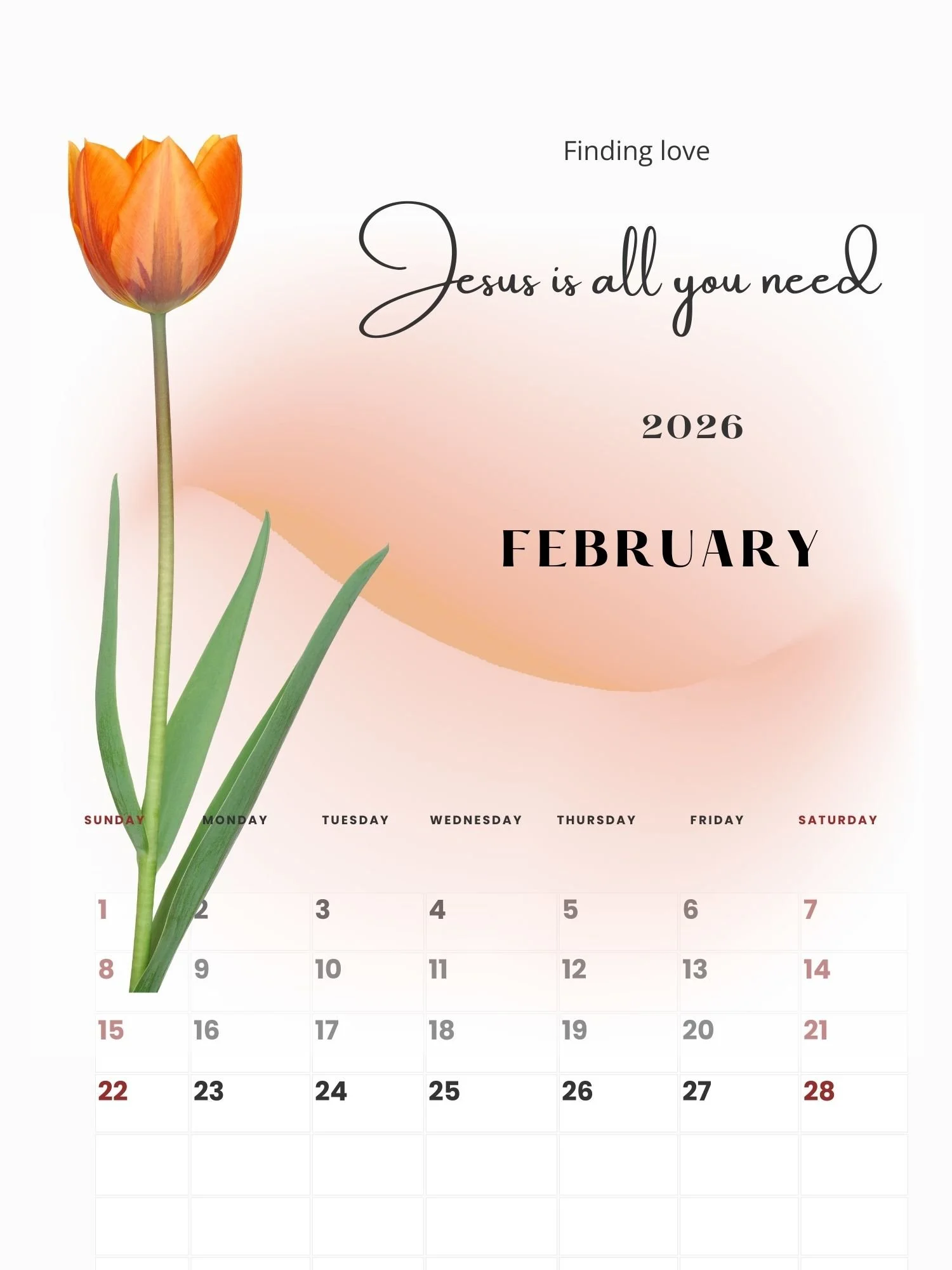 2026 is approaching and with it comes new challenges and events in every ones lives. You will find this inspiring calendar to have words of encouragement in each and every month that comes to pass.