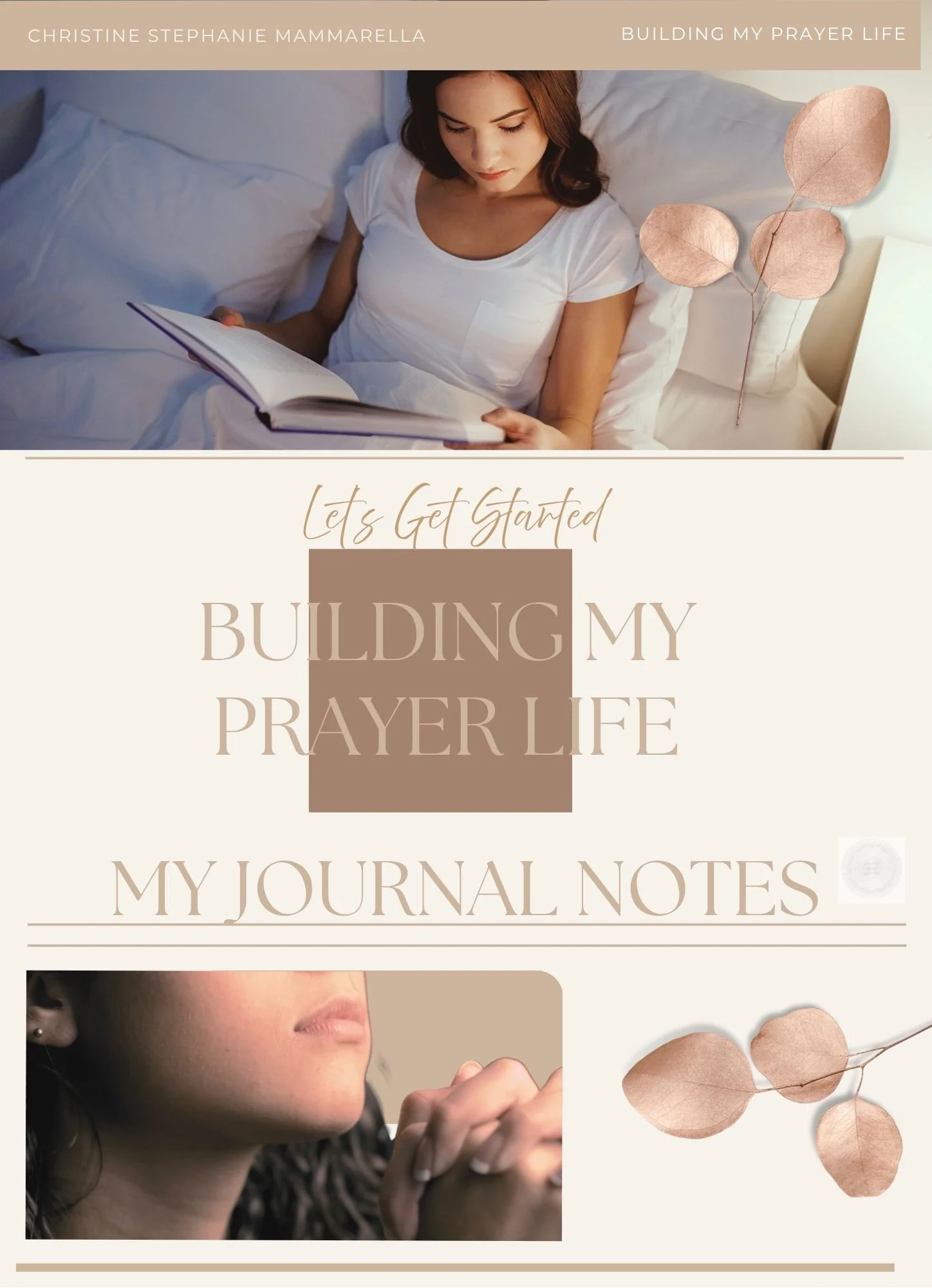 Building My Prayer Life - My Journal Notes - A4 - 34 Pages - PDF Digital Download