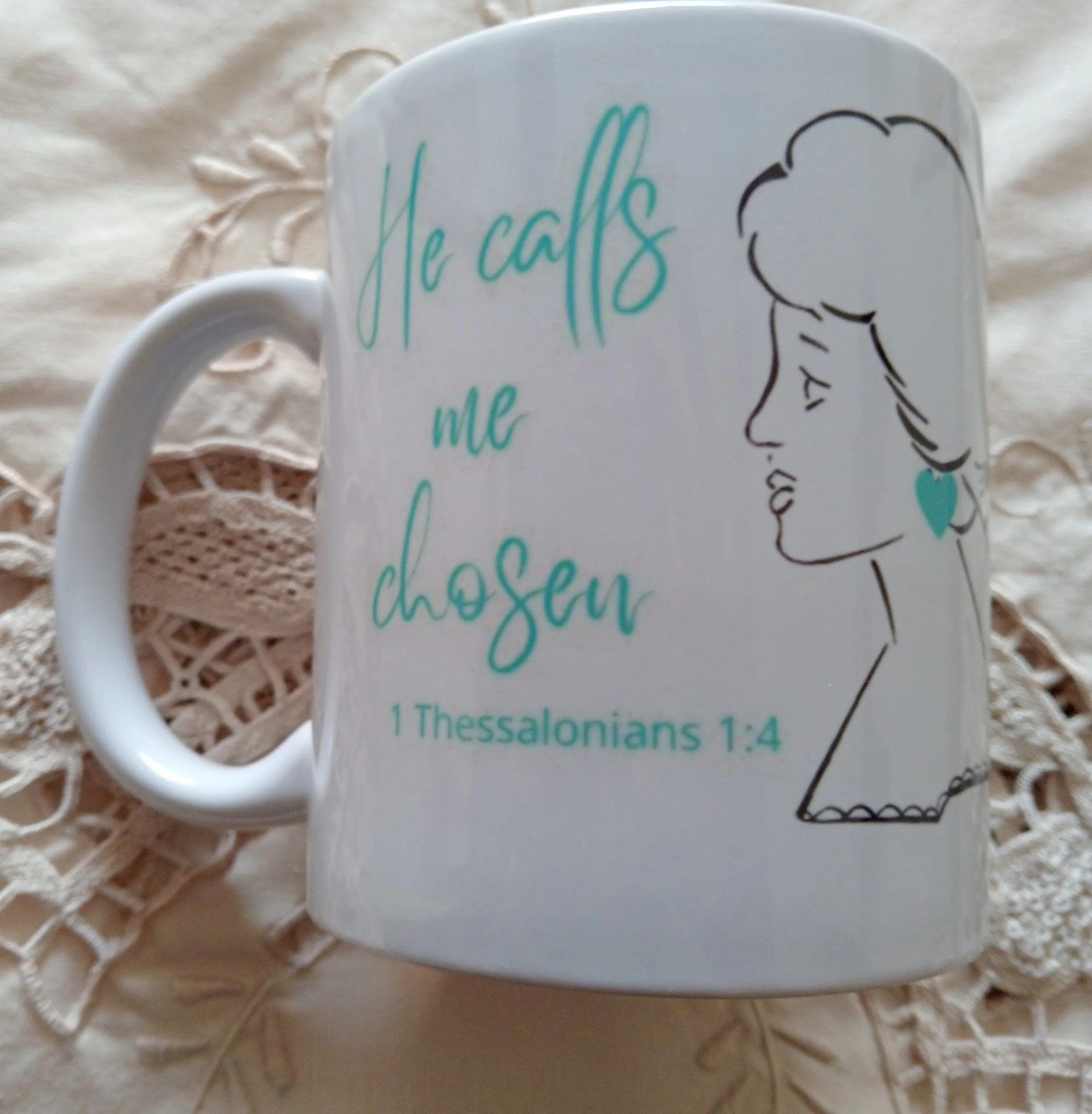 IMG20261019152944.jpg 11oz Ceramic Mug - I am Blessed and He Calls Me Chosen with Cameo  - Two verses on the one mug - Designed by Country Grace Australia