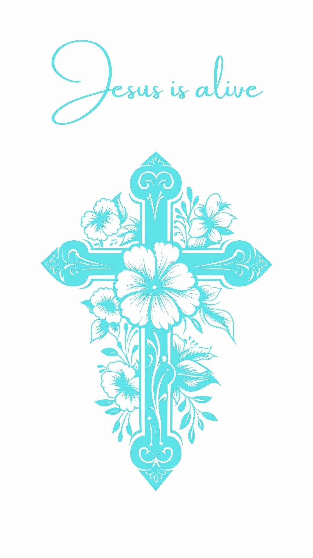 Mobile Phone Wallpaper - So easy to use! Cross designs in a background colours of Blue Purple White and Green.
