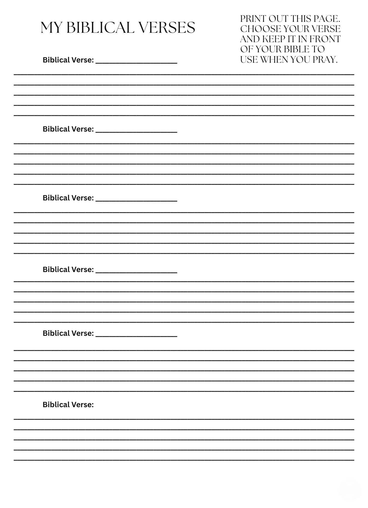Building My Prayer Life - My Journal Notes - A4 - 34 Pages - PDF Digital Download