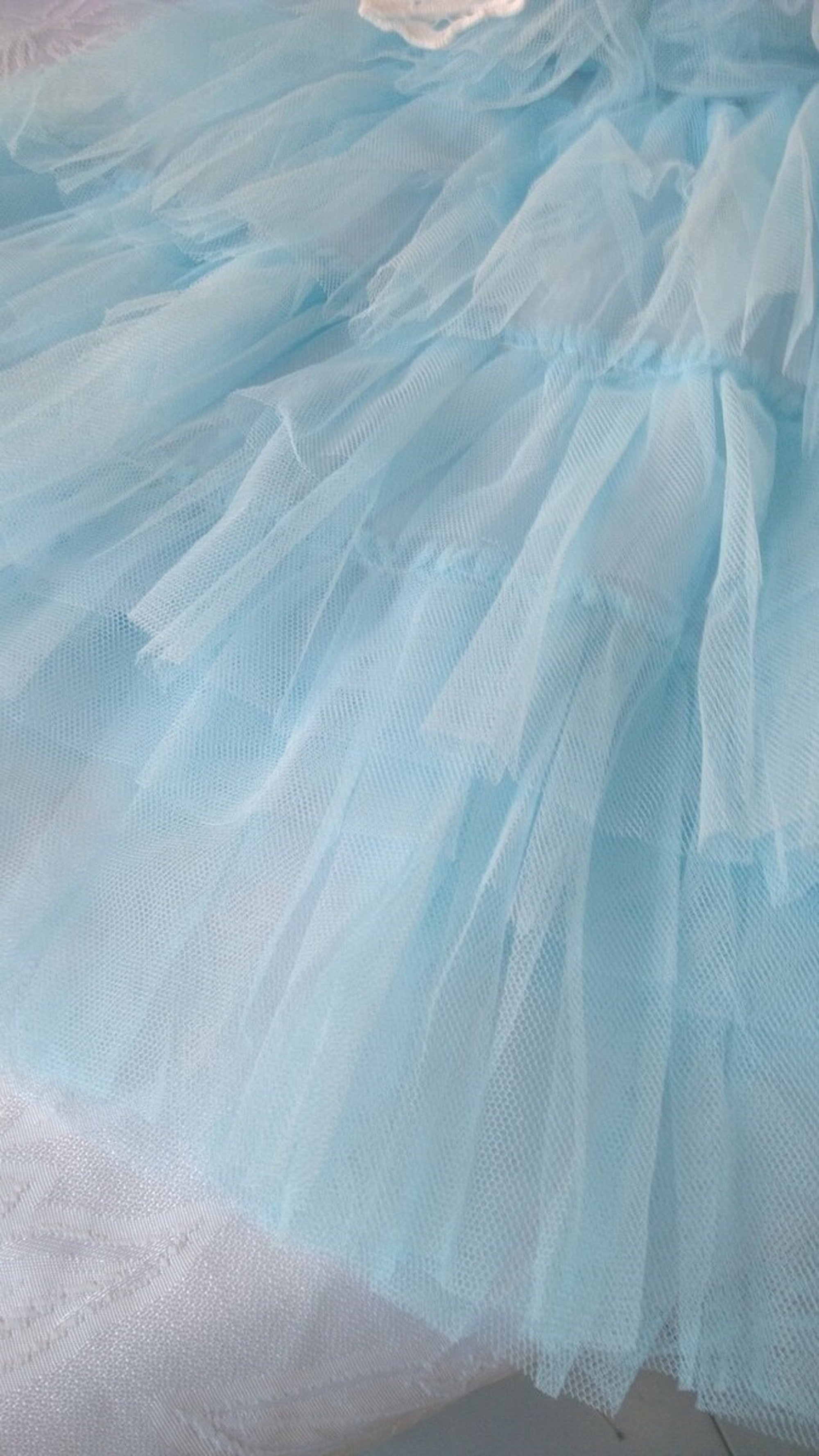 Girls Lace Bodice Tutu. Soft Pale Blue. Available in two sizes for the 12 month old and the 2 year old.