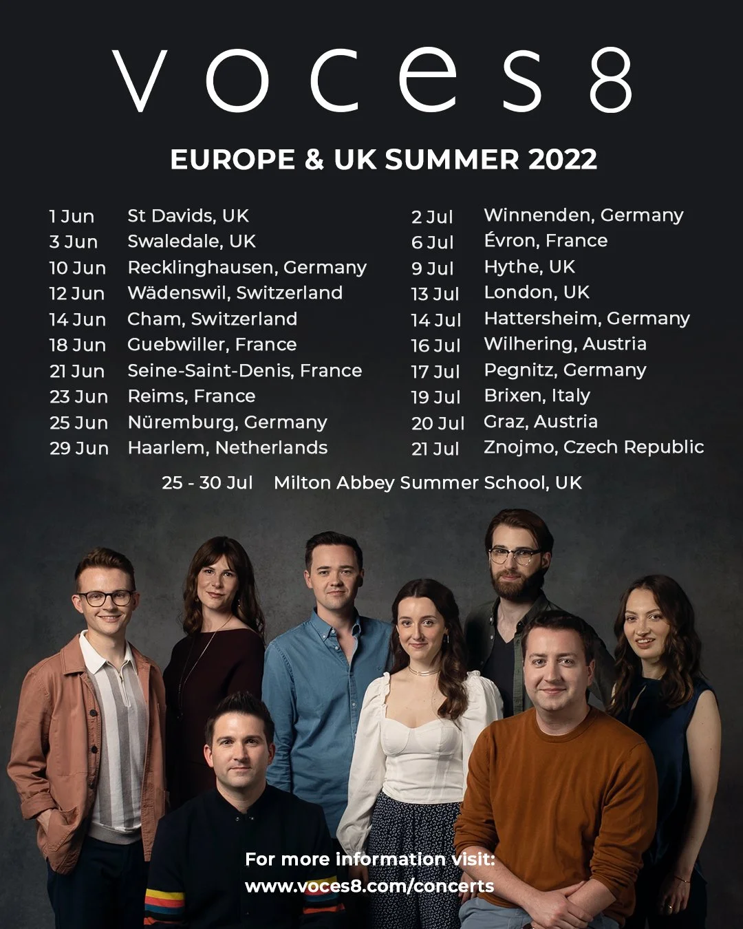 Europe &amp; UK Summer 2022 Tour Dates