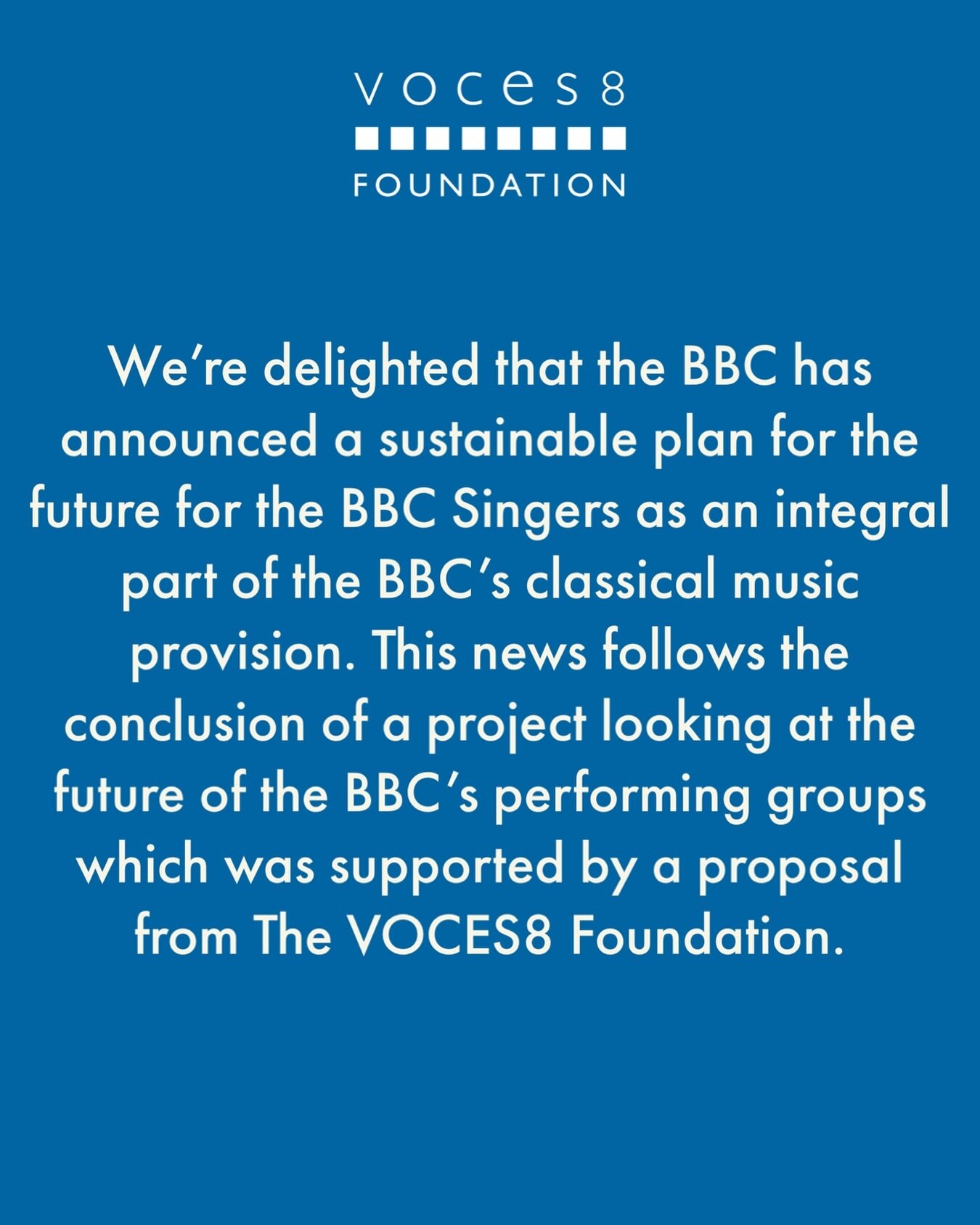 To read the full statement, visit the @voces8foundation website, link in our bio.