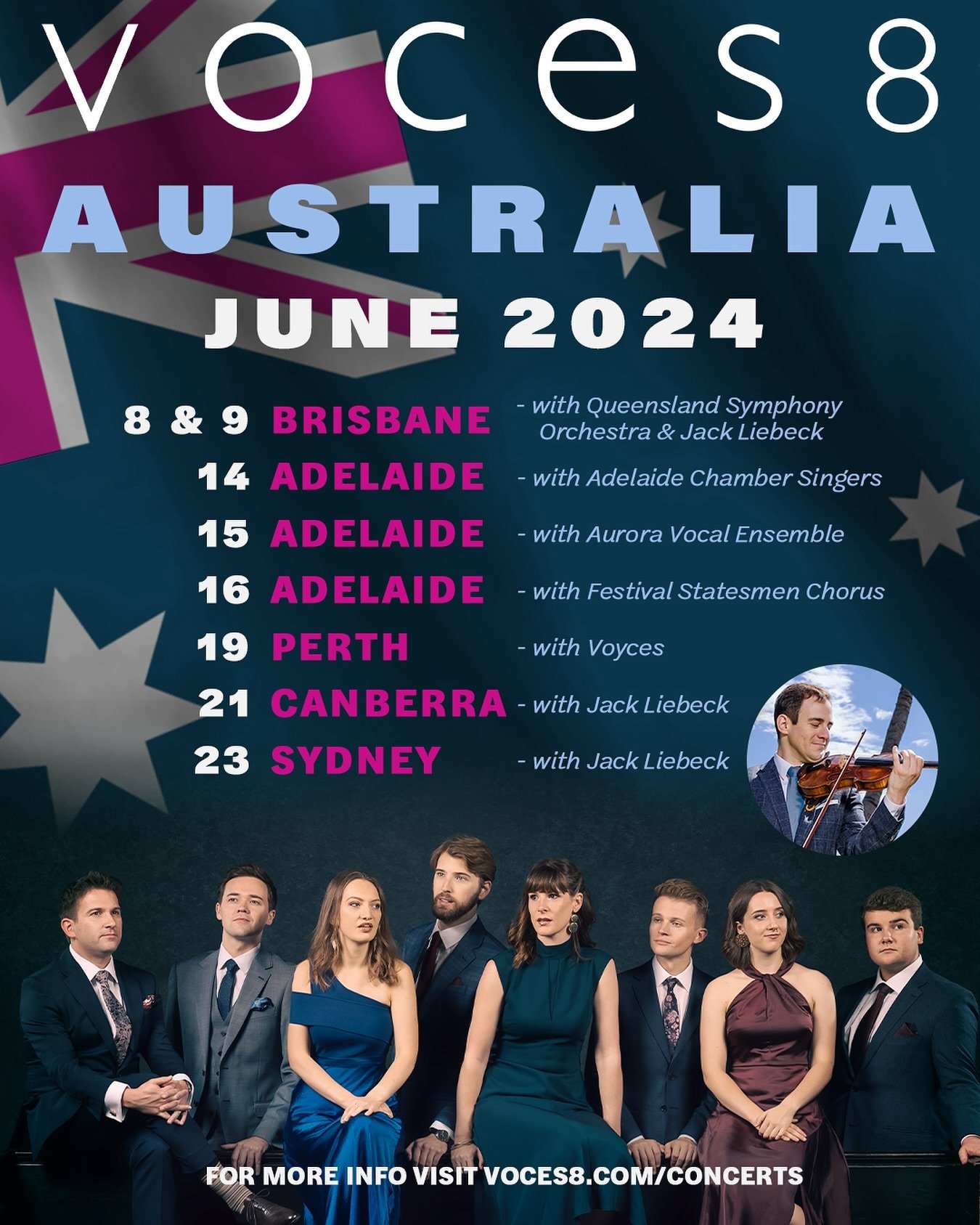 We can&rsquo;t wait to be back in Australia in June, visiting Brisbane, Adelaide, Perth, Canberra, and Sydney!

&bull;&bull;&bull;&bull;&bull;&bull;&bull;&bull;&bull;

#voces8ontour @jackliebeck #lostbirds #choral #classicalmusic #singing #australiat