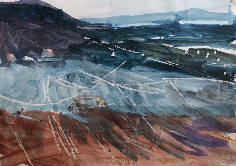View from Selsley Common IV. Mixed media on paper, 35x30cm.jpg