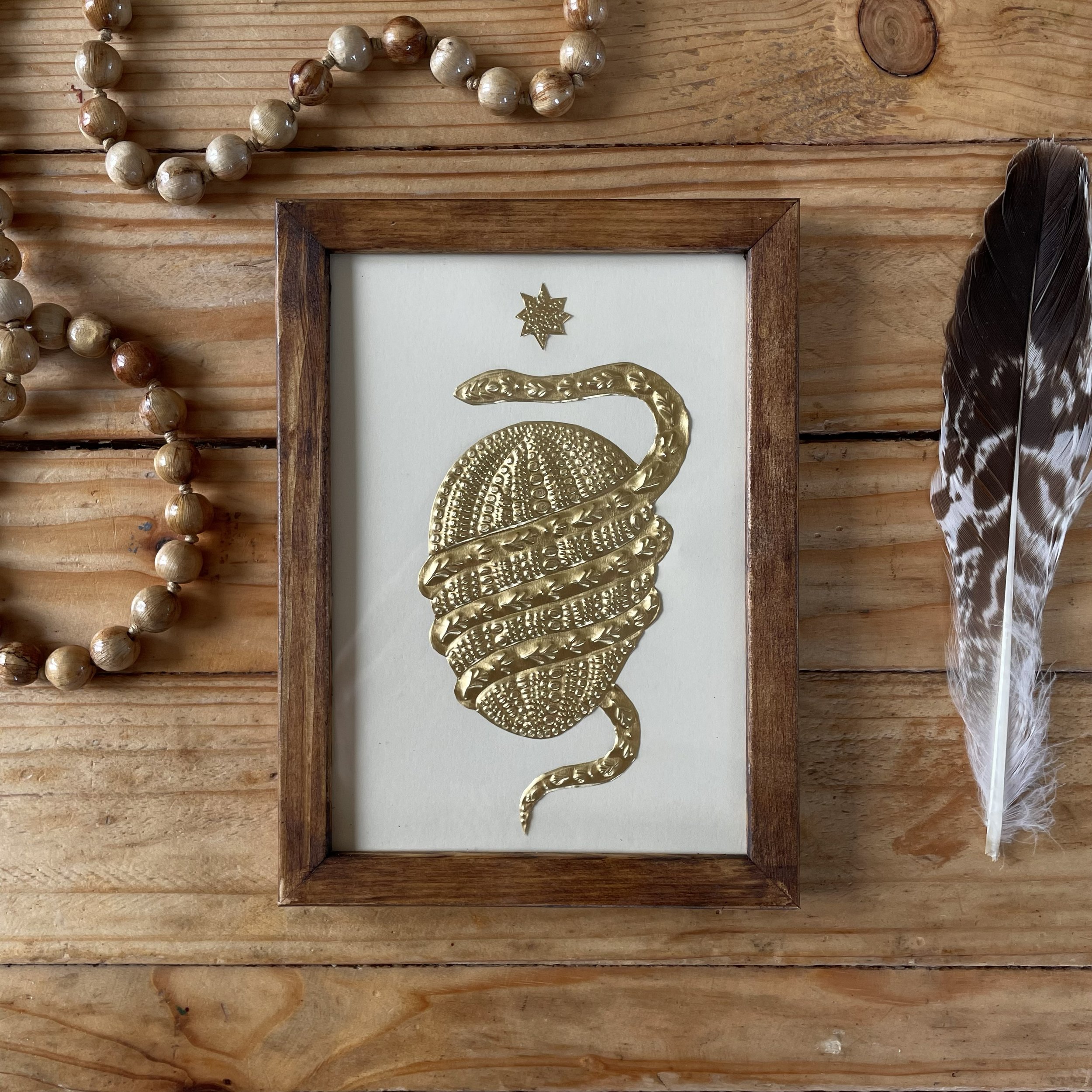 Oeuf cosmique - talisman encadré (petit)