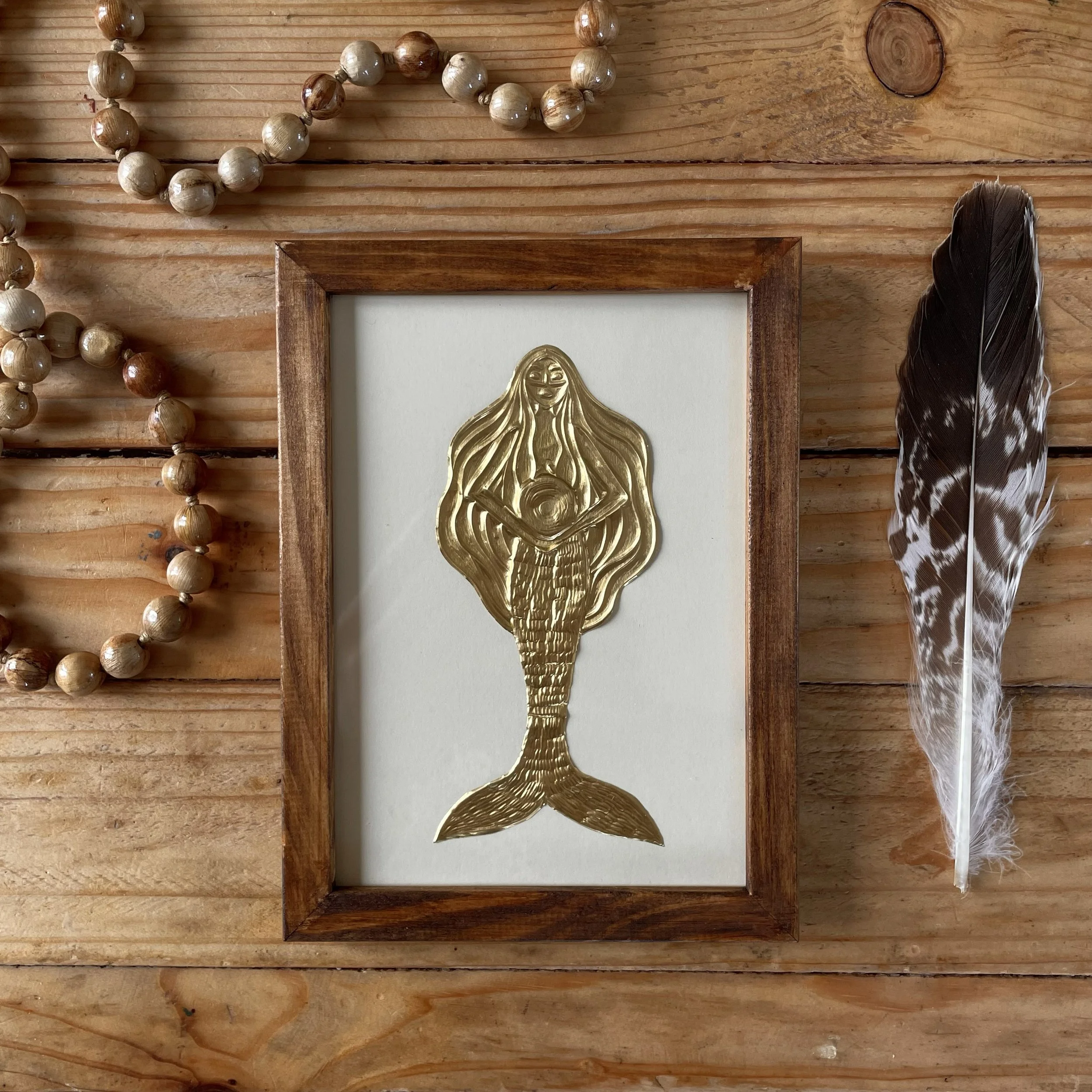 Sirène - talisman encadré (petit)