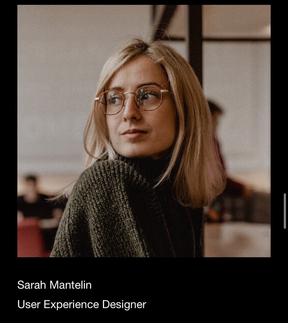 MEET OUR TEAM!!
Sarah Mantelin- user experience designer!