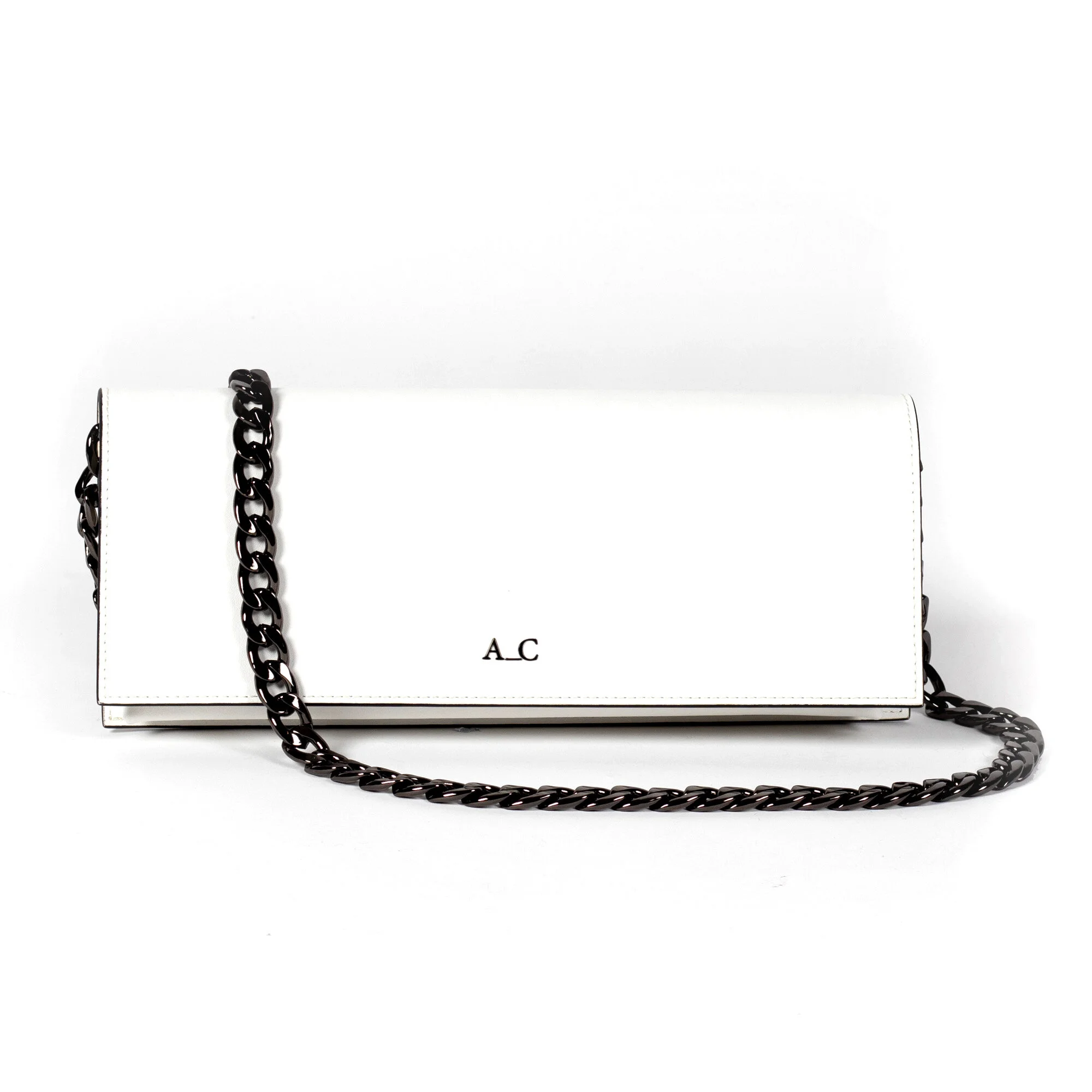 Monica Pencil Clutch | White